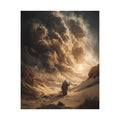 Satin Poster — Desert Pilgrim Fantasy Landscape Art Print Printify
