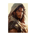Good Samaritan Satin Poster — Dramatic Middle Eastern Hero Portrait Printify