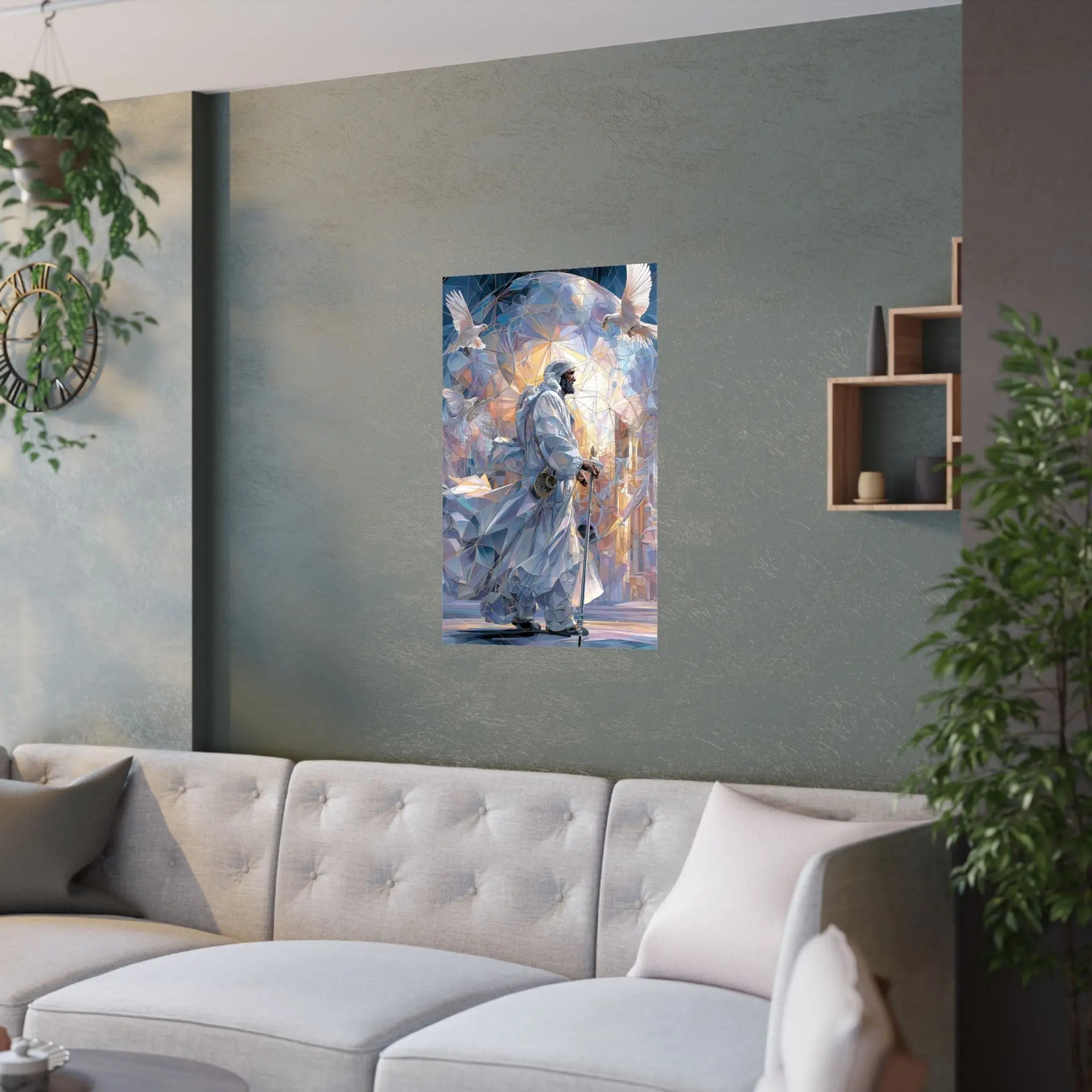 Satin Poster — Majestic Guardian in Light (Satin 210gsm) Printify