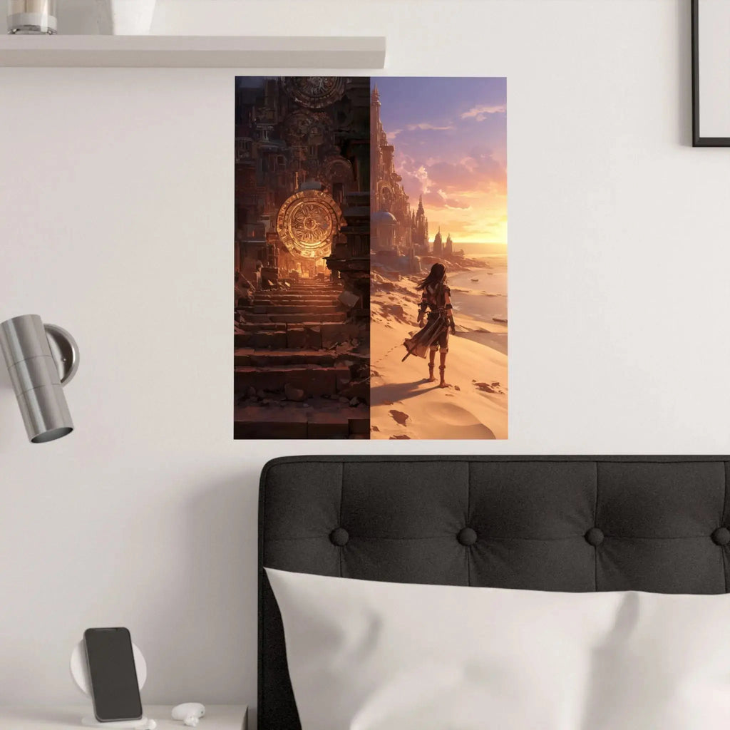 Satin Poster — Wise And Foolish Builders Fantasy Sunset Print (210gsm) Printify