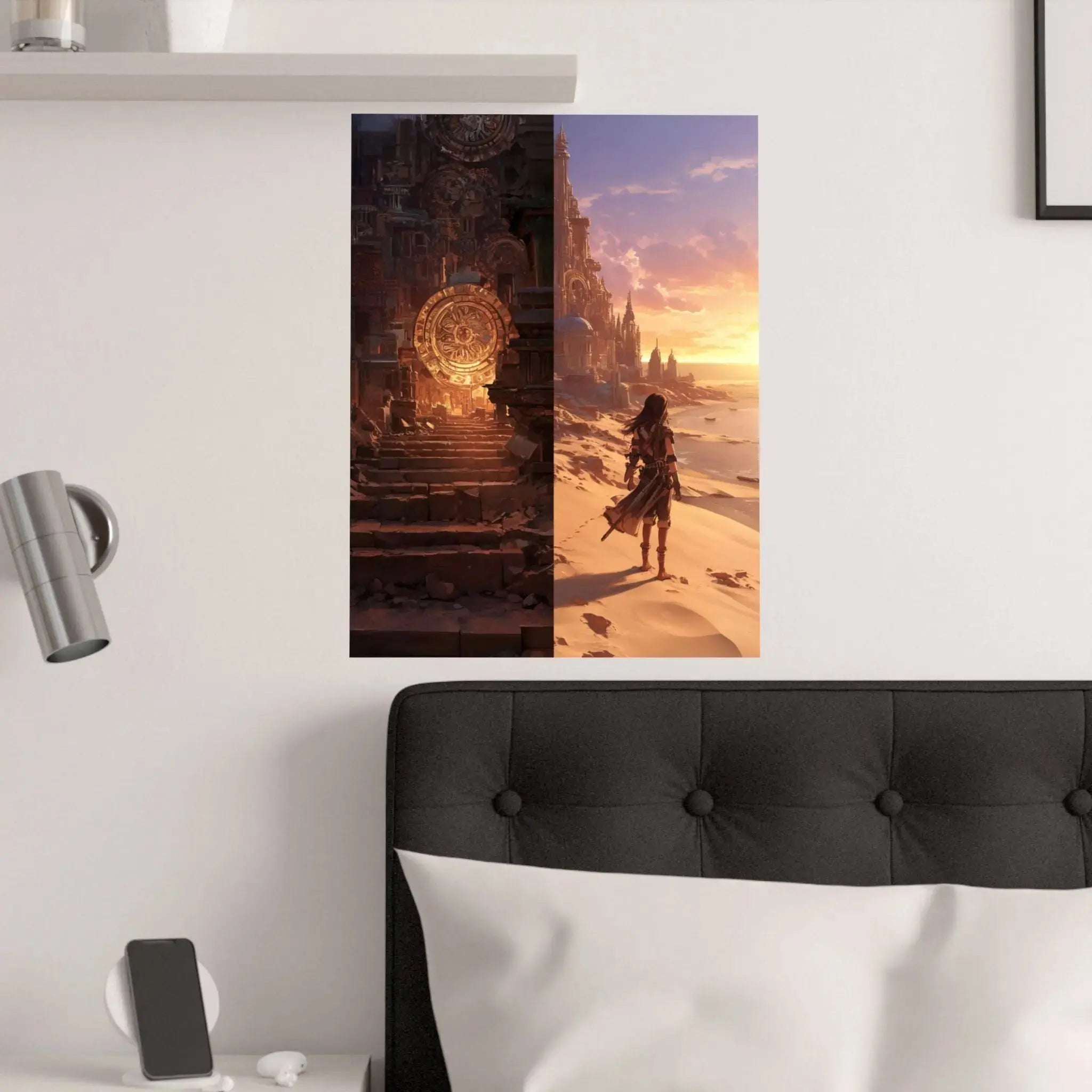 Satin Poster — Wise And Foolish Builders Fantasy Sunset Print (210gsm) Printify