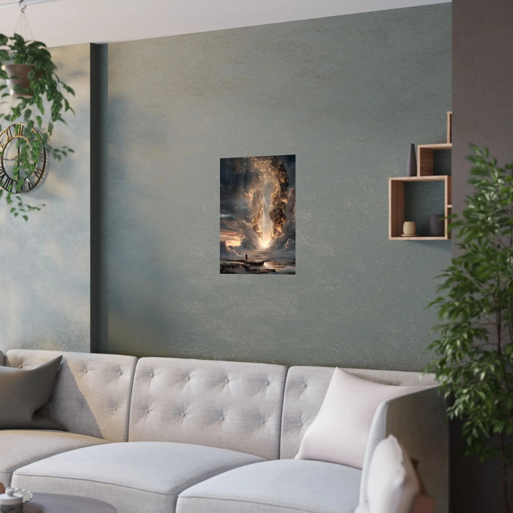 Satin Poster — Epic Fantasy Skyline Wall Art (210gsm) Printify