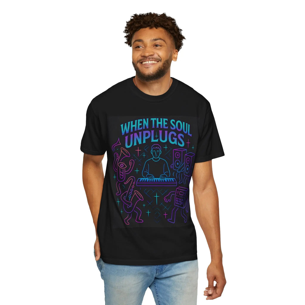 Soulful Groove Unisex Tee – 'When the Soul Unplugs' Printify