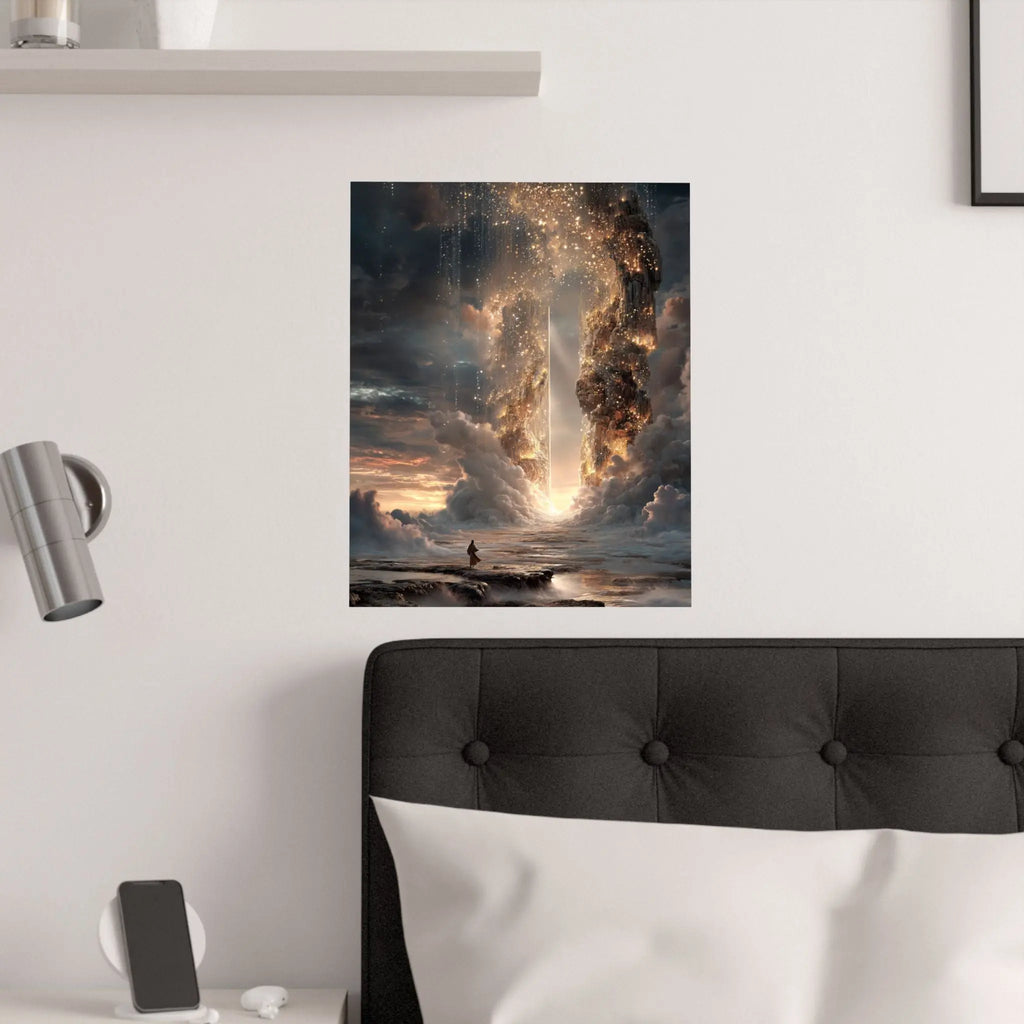 Satin Poster — Epic Fantasy Skyline Wall Art (210gsm) Printify