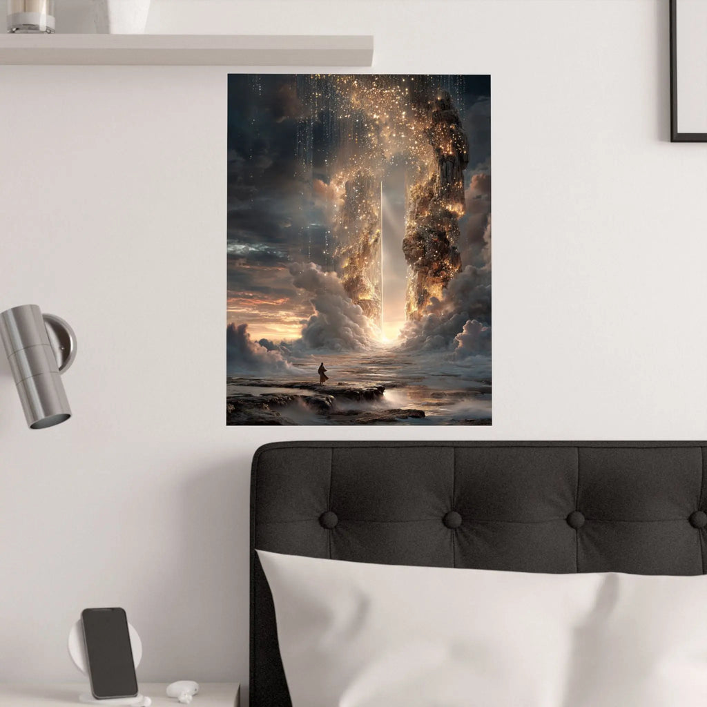 Satin Poster — Epic Fantasy Skyline Wall Art (210gsm) Printify