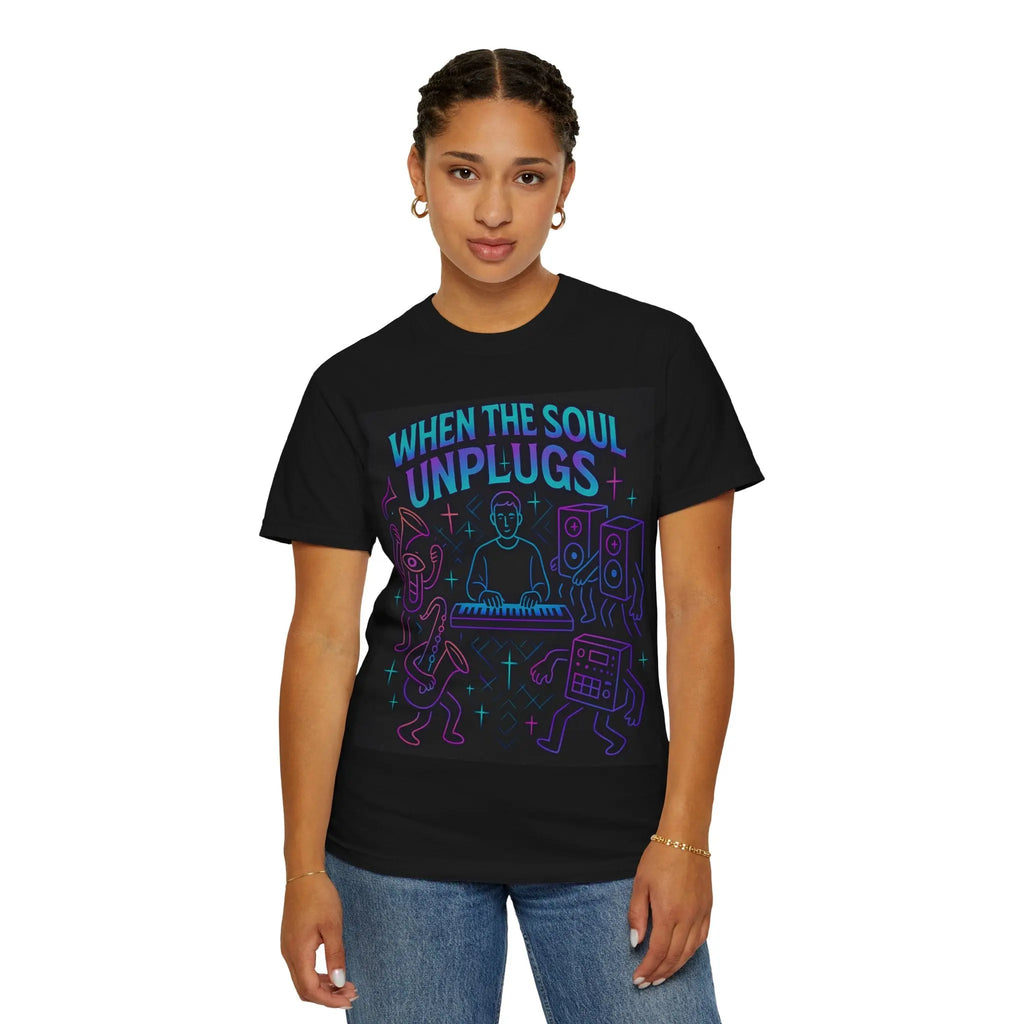 Soulful Groove Unisex Tee – 'When the Soul Unplugs' Printify