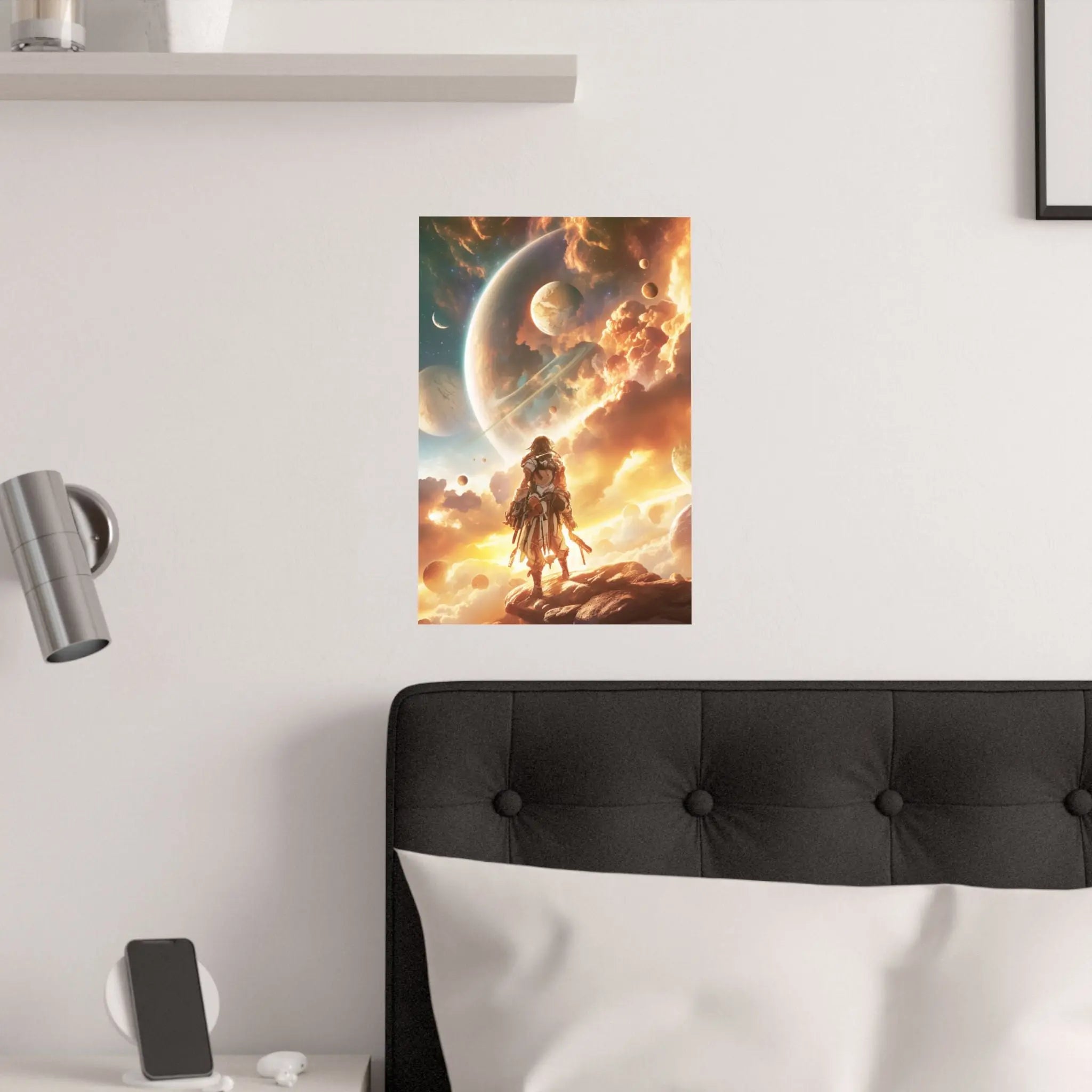 Satin Poster — Epic Space Explorer Sunset Wall Art Printify