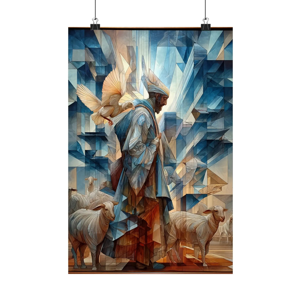 Satin Poster — Guardian Shepherd Art Print (210gsm) Printify