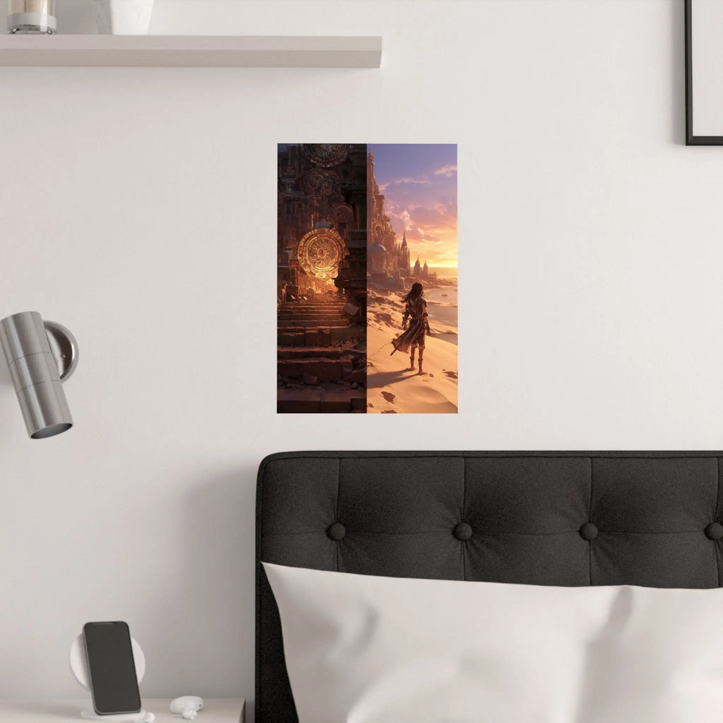 Satin Poster — Wise And Foolish Builders Fantasy Sunset Print (210gsm) Printify