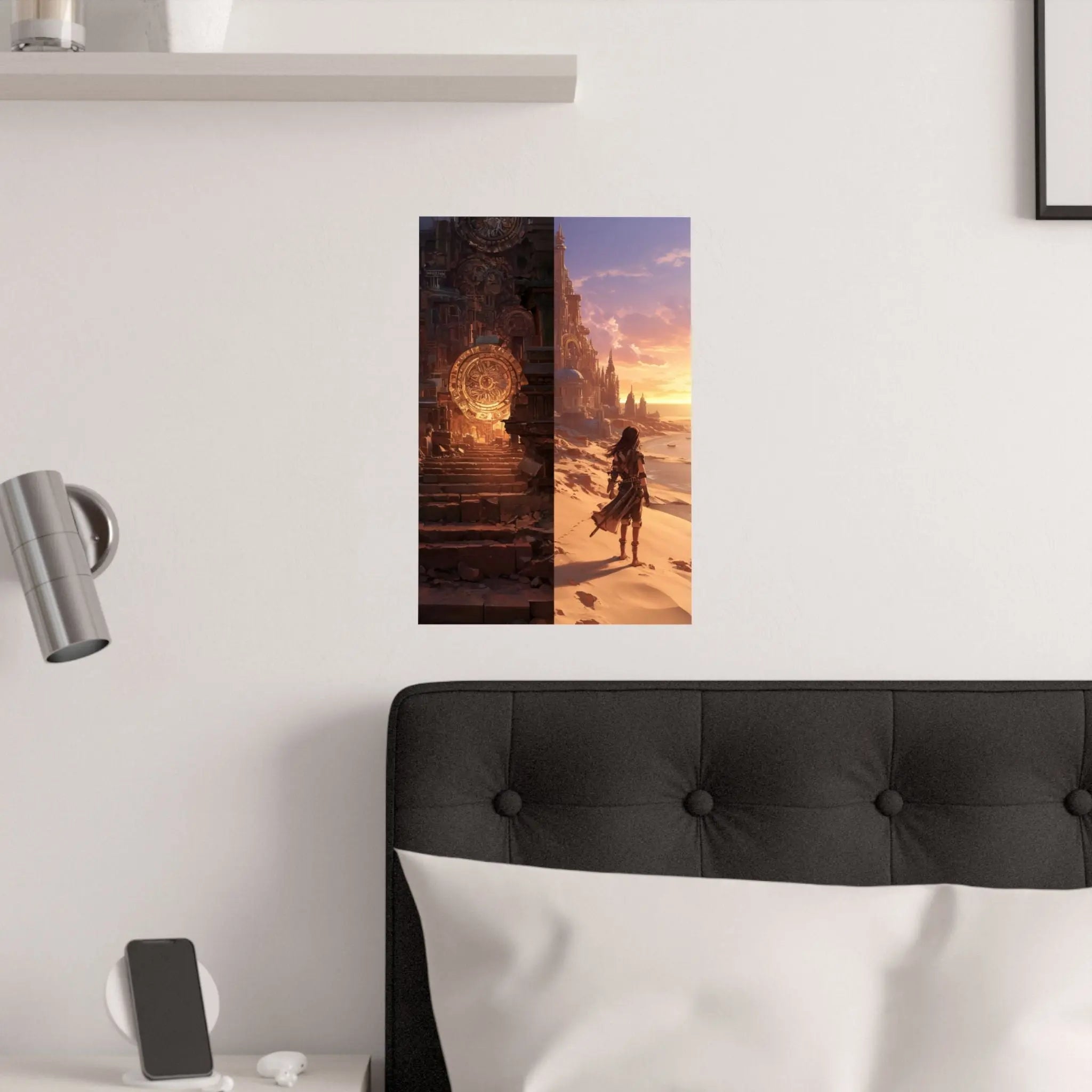 Satin Poster — Wise And Foolish Builders Fantasy Sunset Print (210gsm) Printify
