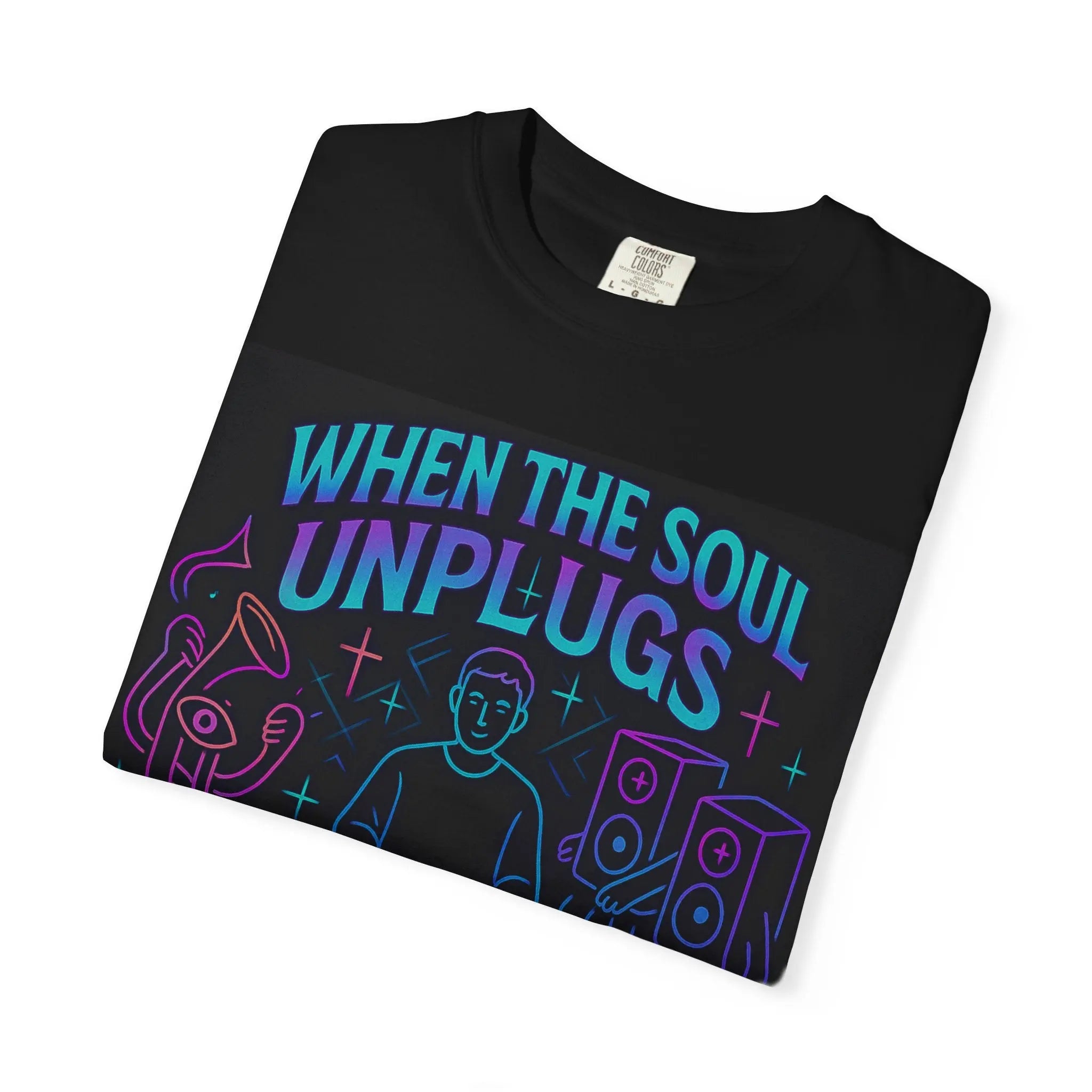 Soulful Groove Unisex Tee – 'When the Soul Unplugs' Printify