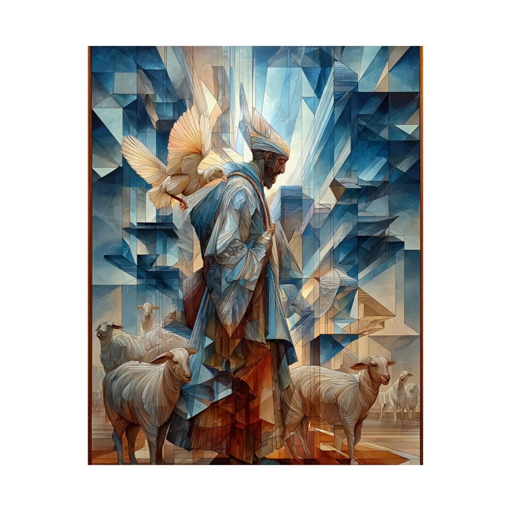 Satin Poster — Guardian Shepherd Art Print (210gsm) Printify