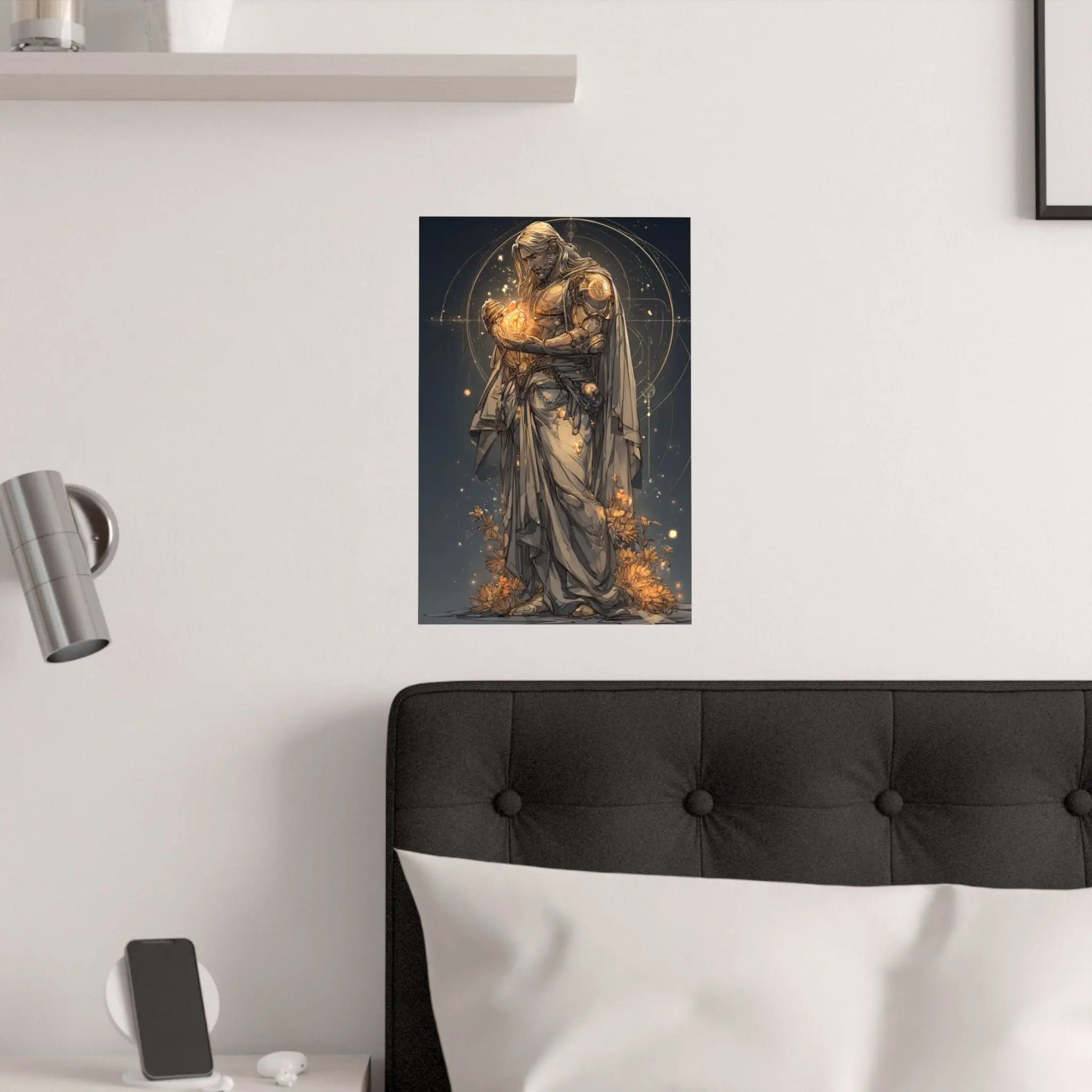 Satin Poster — Golden Guardian Art Print Printify