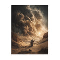 Satin Poster — Desert Pilgrim Fantasy Landscape Art Print Printify
