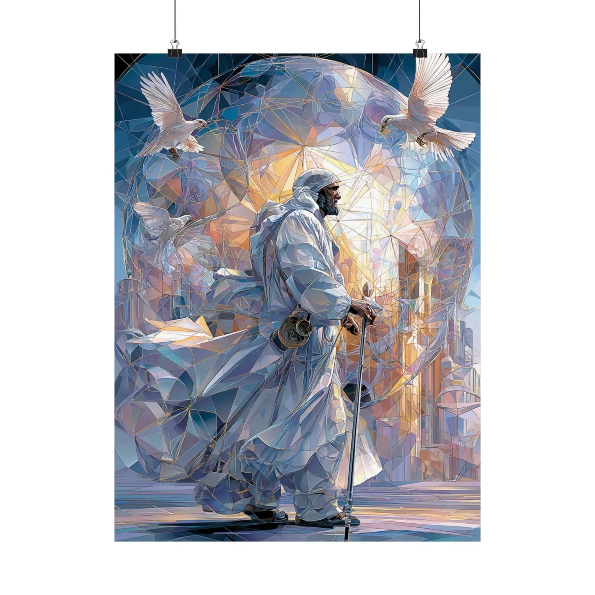 Satin Poster — Majestic Guardian in Light (Satin 210gsm) Printify