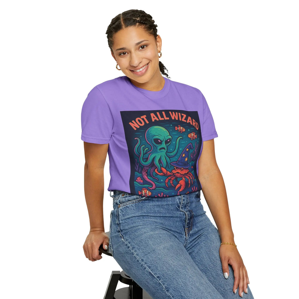 Funny Octopus & Crab T-Shirt - "Not All Wizards Have Beards" Printify
