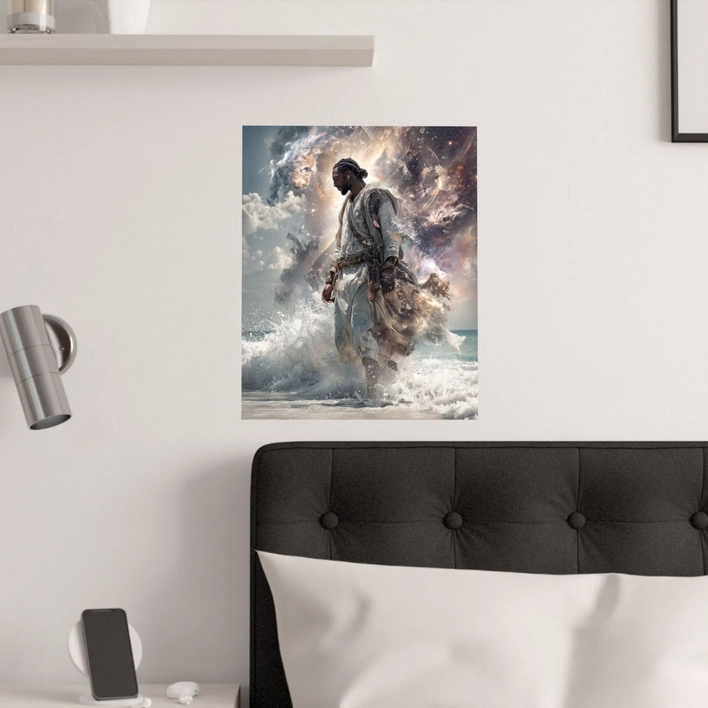 Satin Poster — Epic Ocean Warrior Mythic Art Print (210gsm) Printify