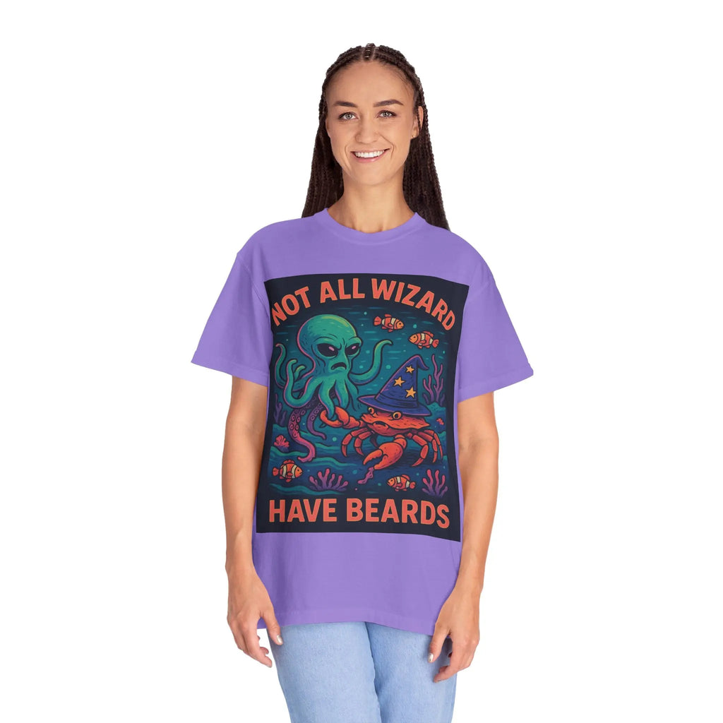 Funny Octopus & Crab T-Shirt - "Not All Wizards Have Beards" Printify