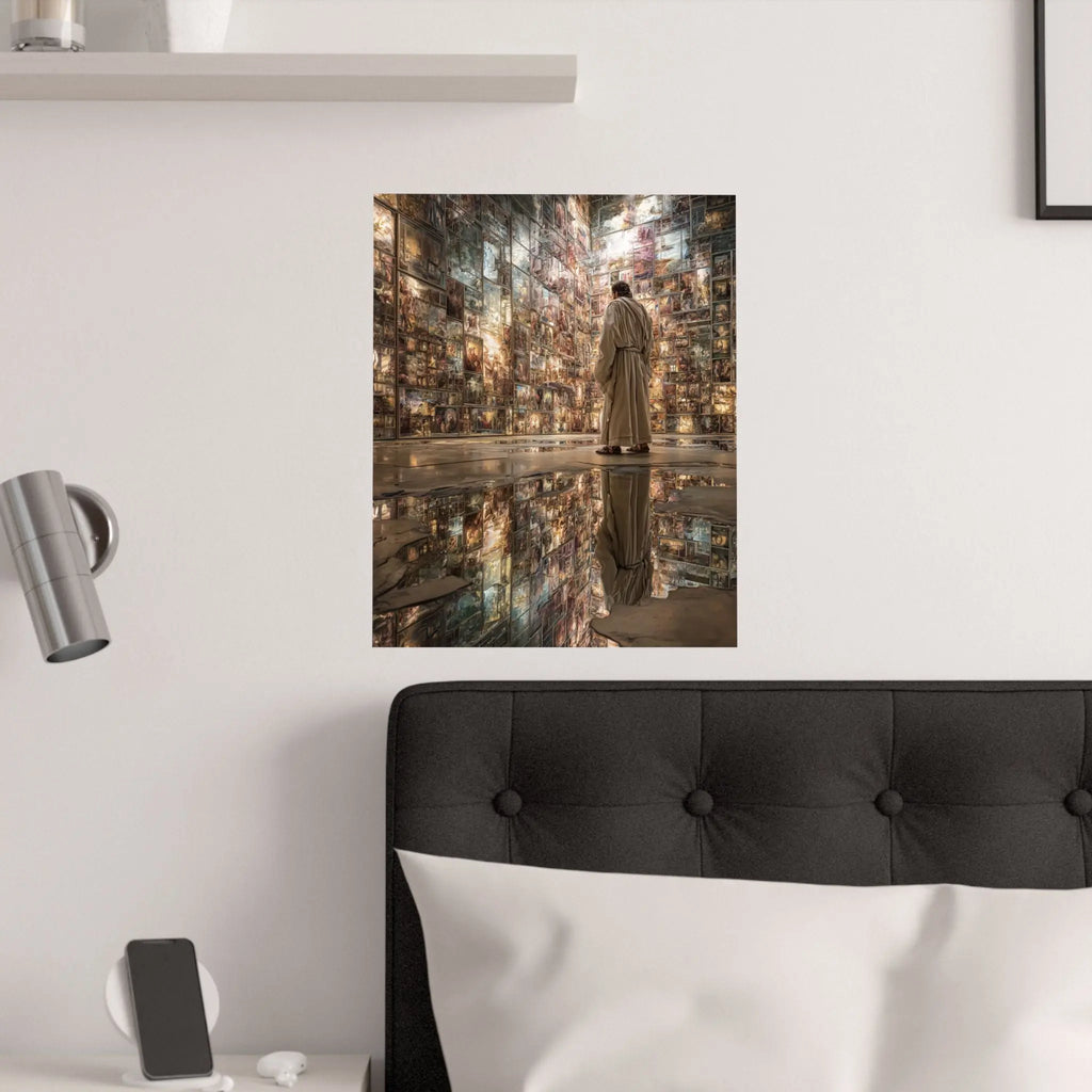 Dreamscape Reflection Satin Poster — Surreal Gallery Wall Art Printify