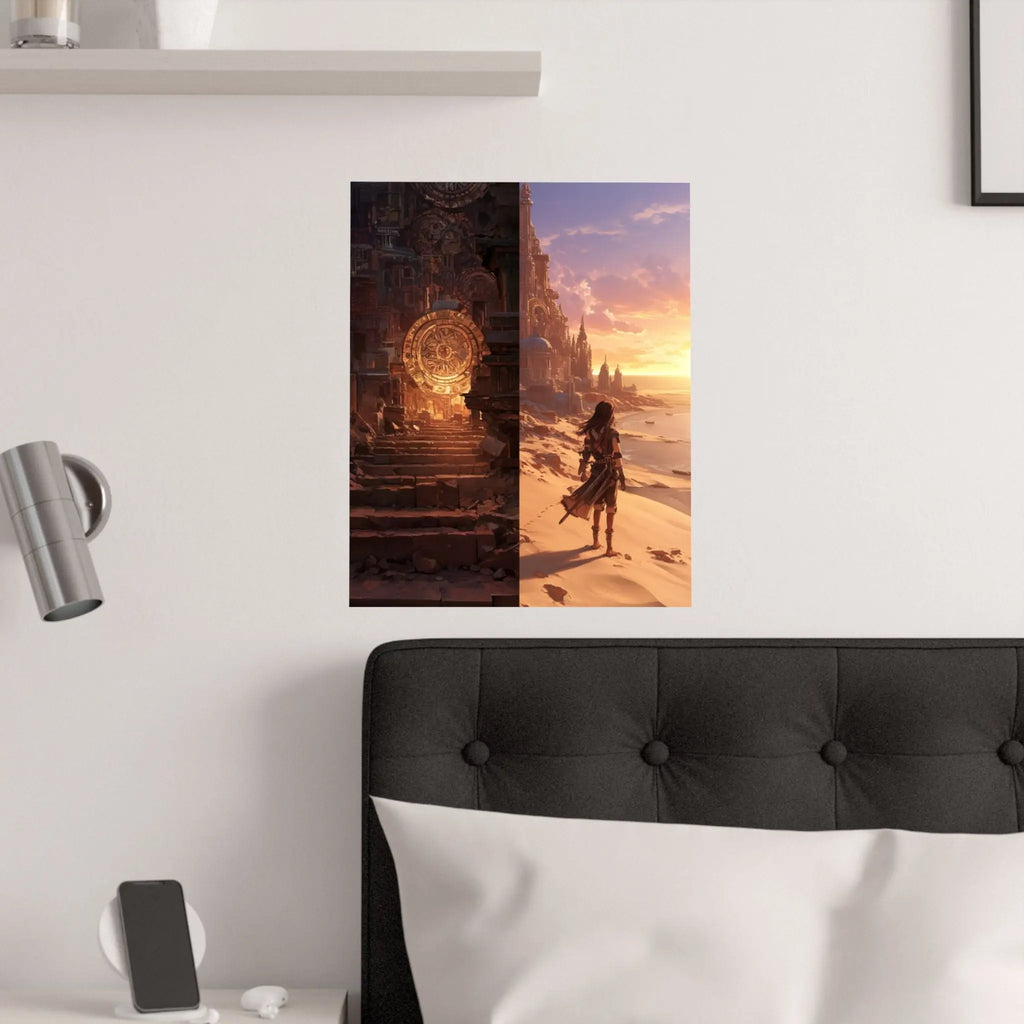 Satin Poster — Wise And Foolish Builders Fantasy Sunset Print (210gsm) Printify