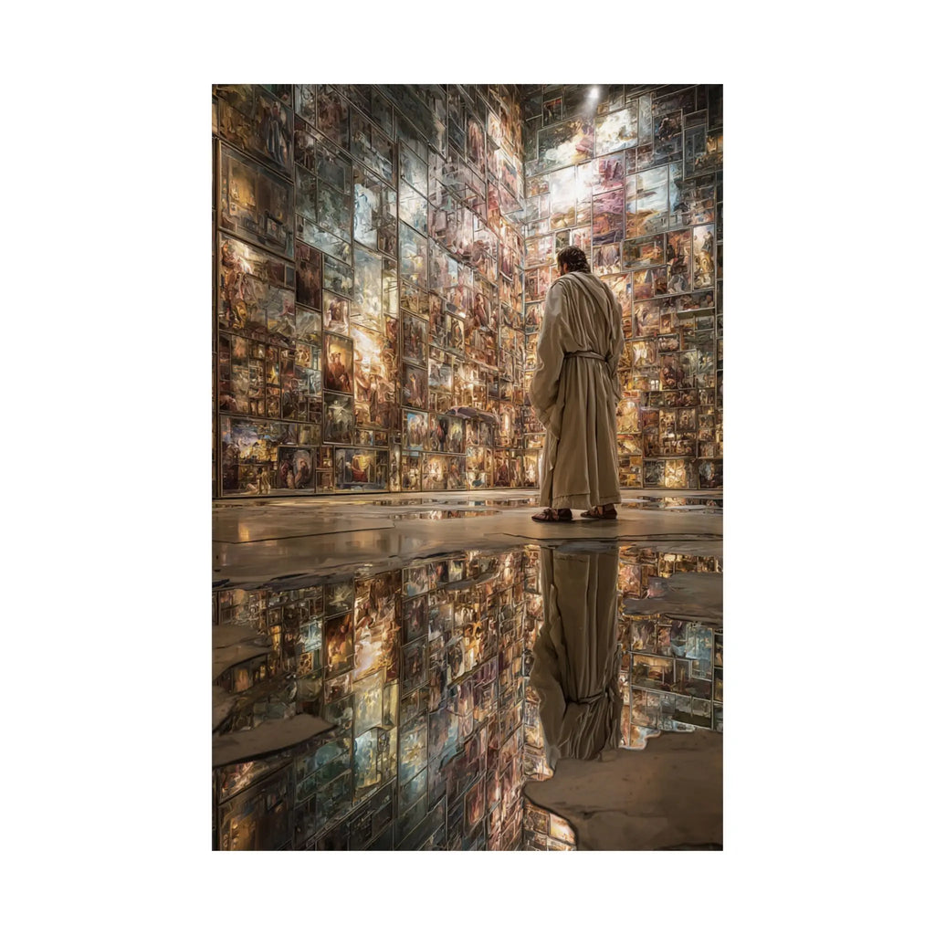 Dreamscape Reflection Satin Poster — Surreal Gallery Wall Art Printify