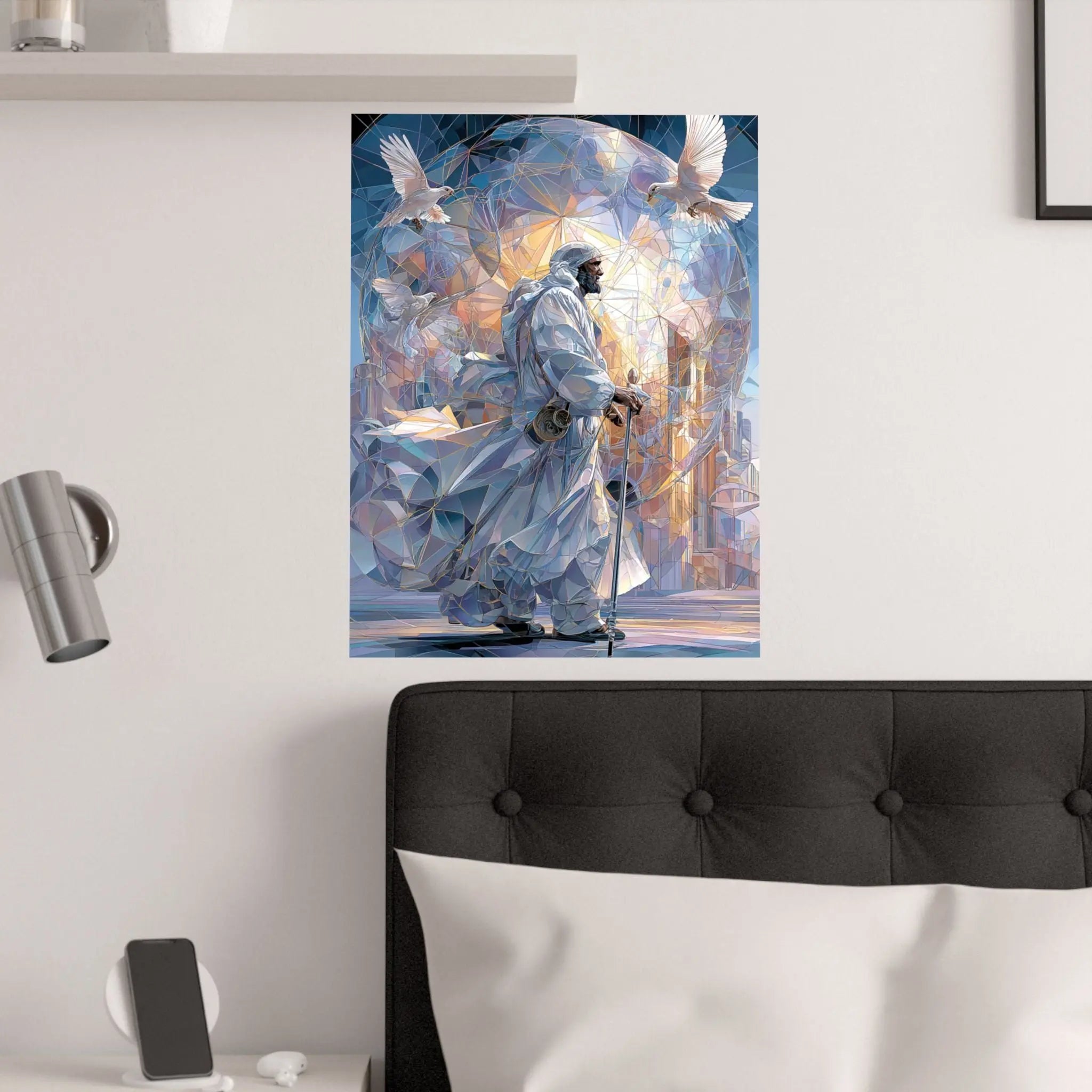 Satin Poster — Majestic Guardian in Light (Satin 210gsm) Printify