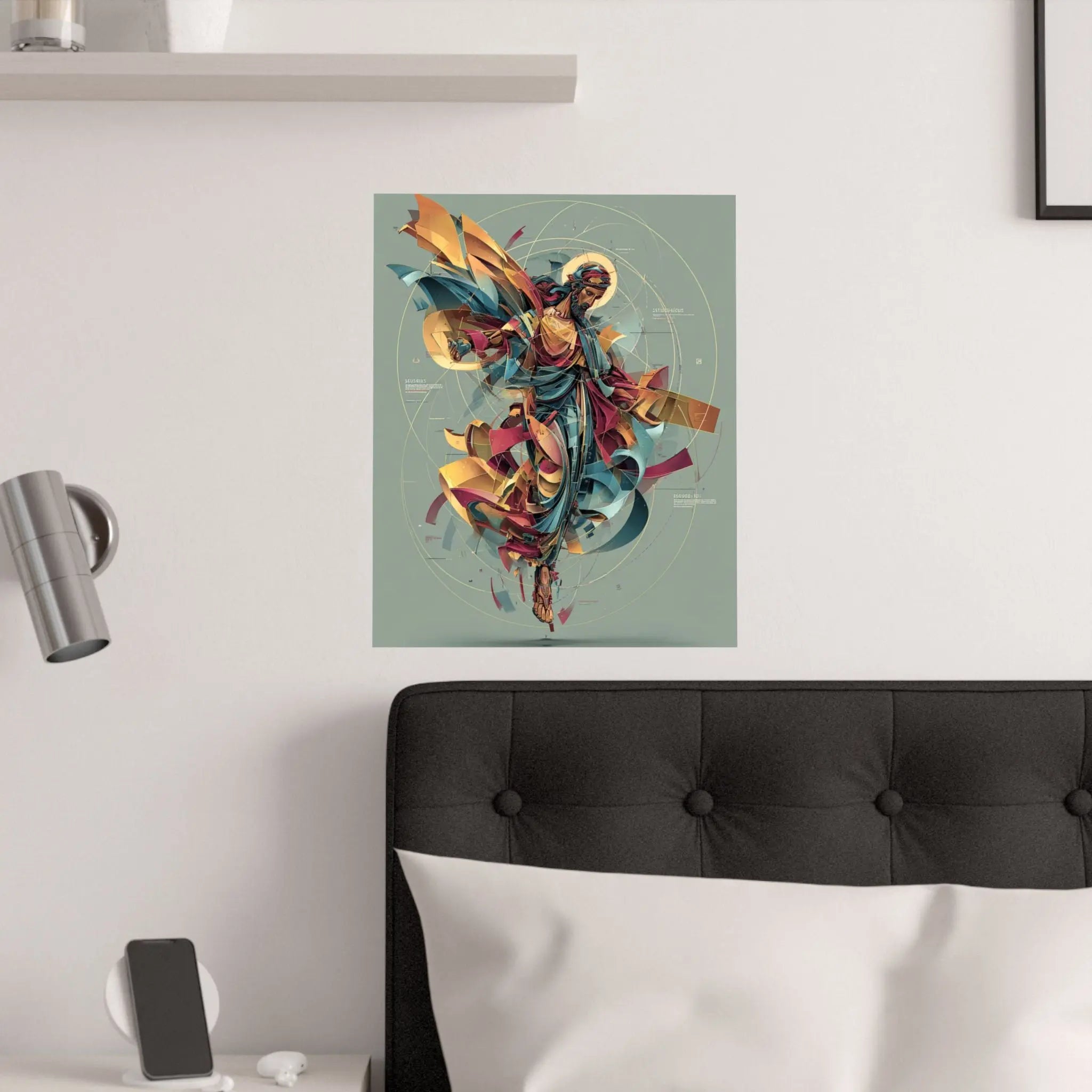 Satin Poster — Abstract Jesus Figure Art Print (210gsm) Printify