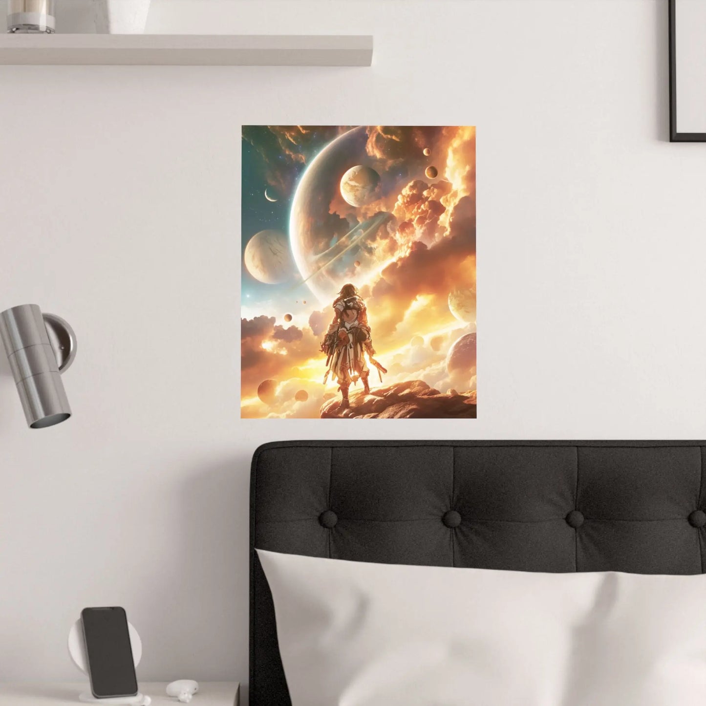 Satin Poster — Epic Space Explorer Sunset Wall Art Printify