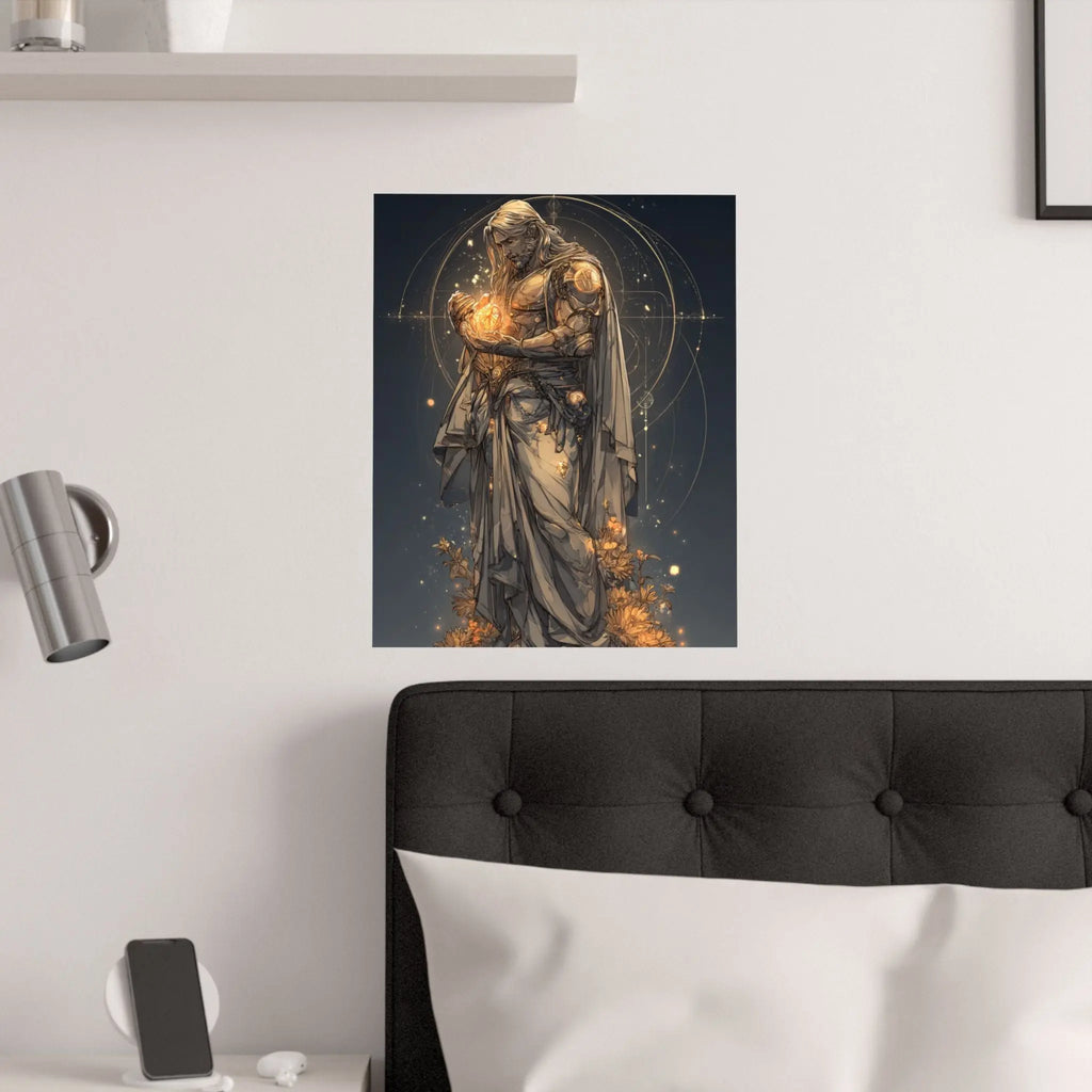 Satin Poster — Golden Guardian Art Print Printify