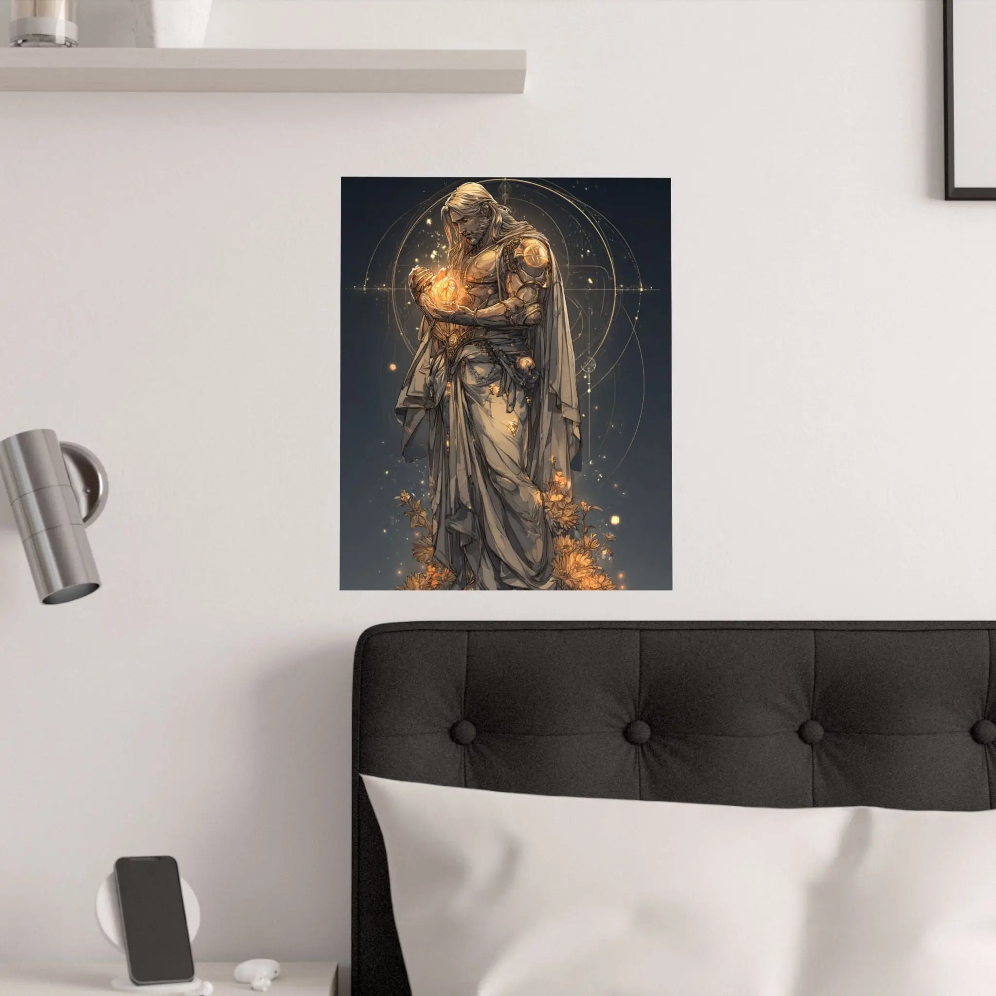 Satin Poster — Golden Guardian Art Print Printify