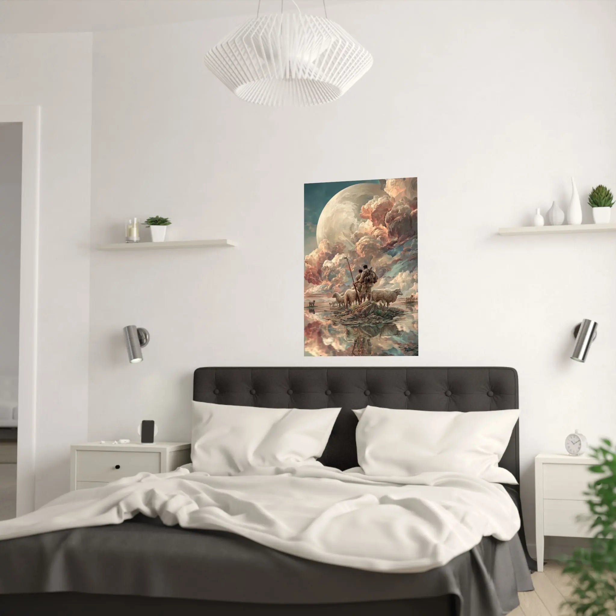 Satin Poster — Shepherd & Flock Moonlit Fantasy Print (210gsm) Printify