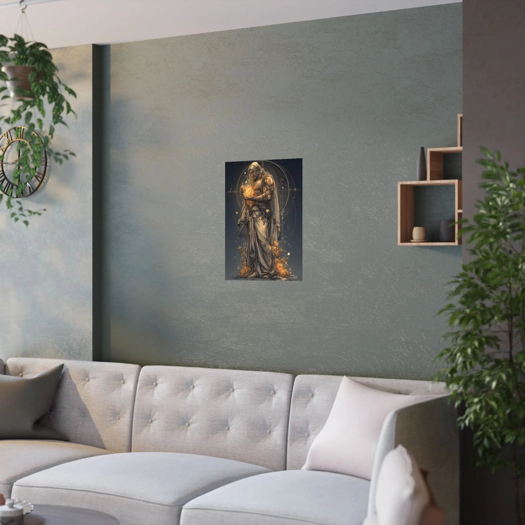 Satin Poster — Golden Guardian Art Print Printify