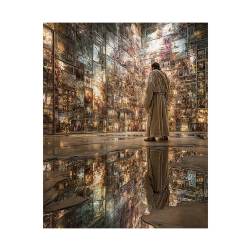Dreamscape Reflection Satin Poster — Surreal Gallery Wall Art Printify