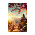 Satin Poster — Serene Sunrise Landscape Art Print Printify