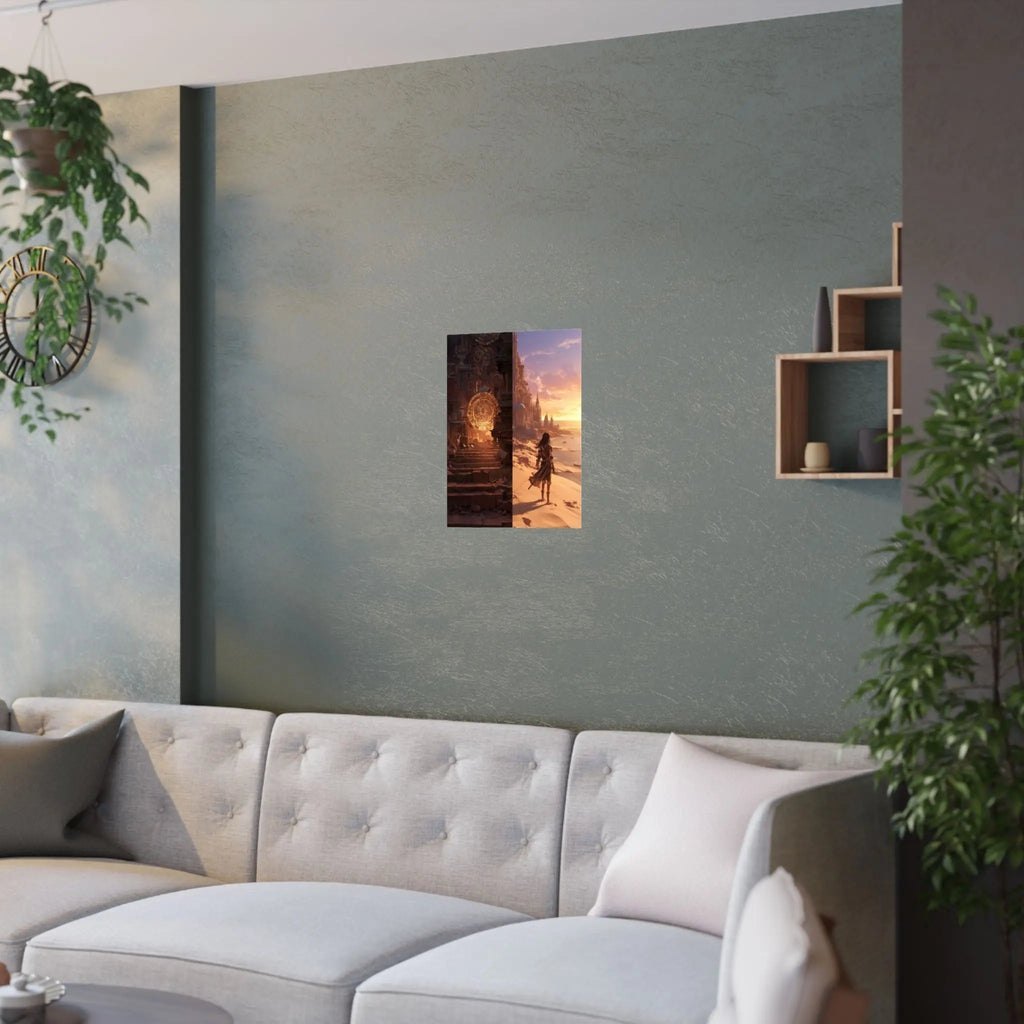 Satin Poster — Wise And Foolish Builders Fantasy Sunset Print (210gsm) Printify