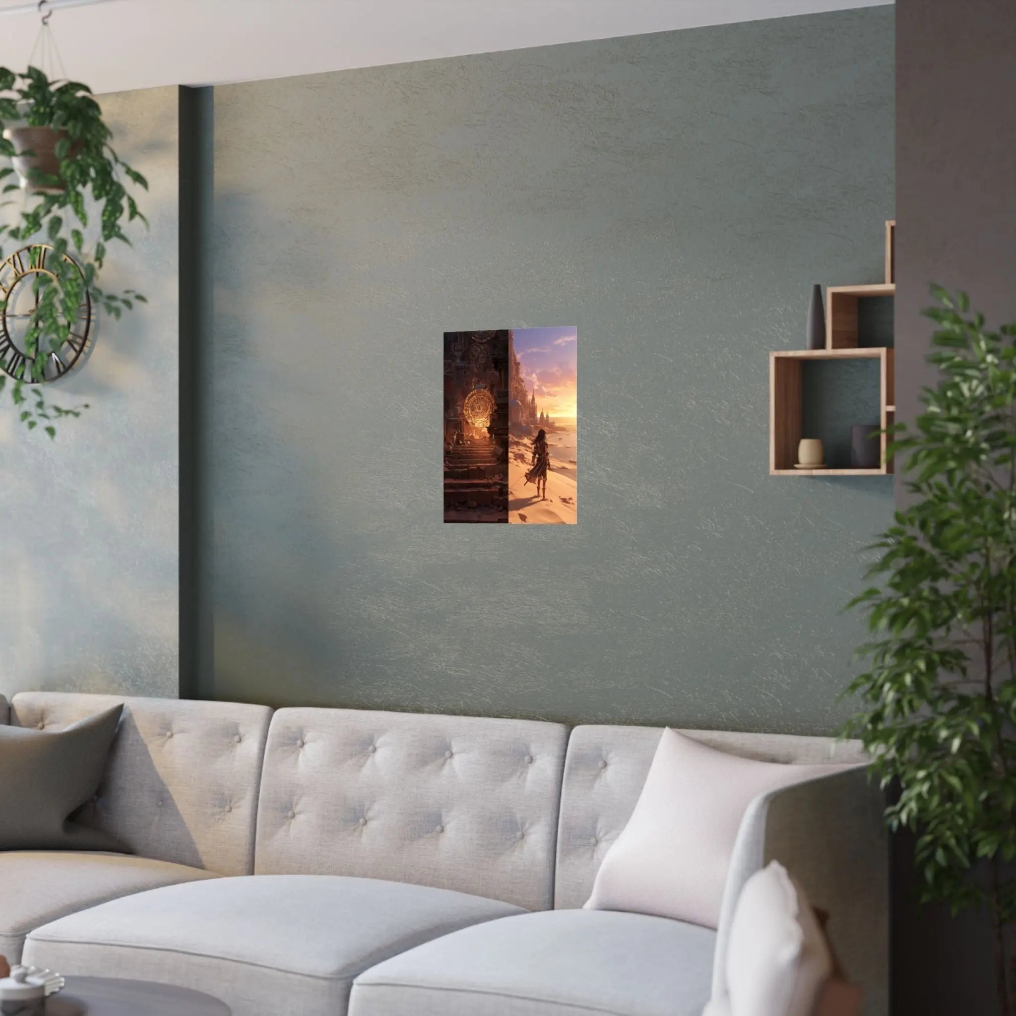 Satin Poster — Wise And Foolish Builders Fantasy Sunset Print (210gsm) Printify