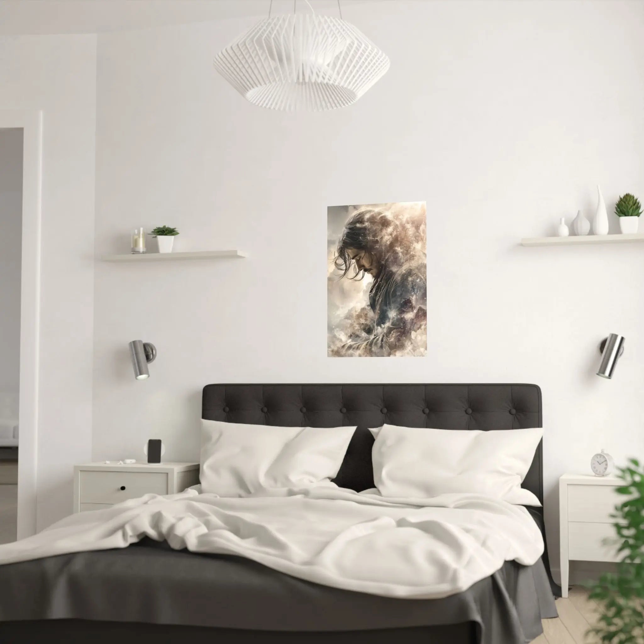 Satin Poster — Moody Portrait Art Print (210gsm) Printify