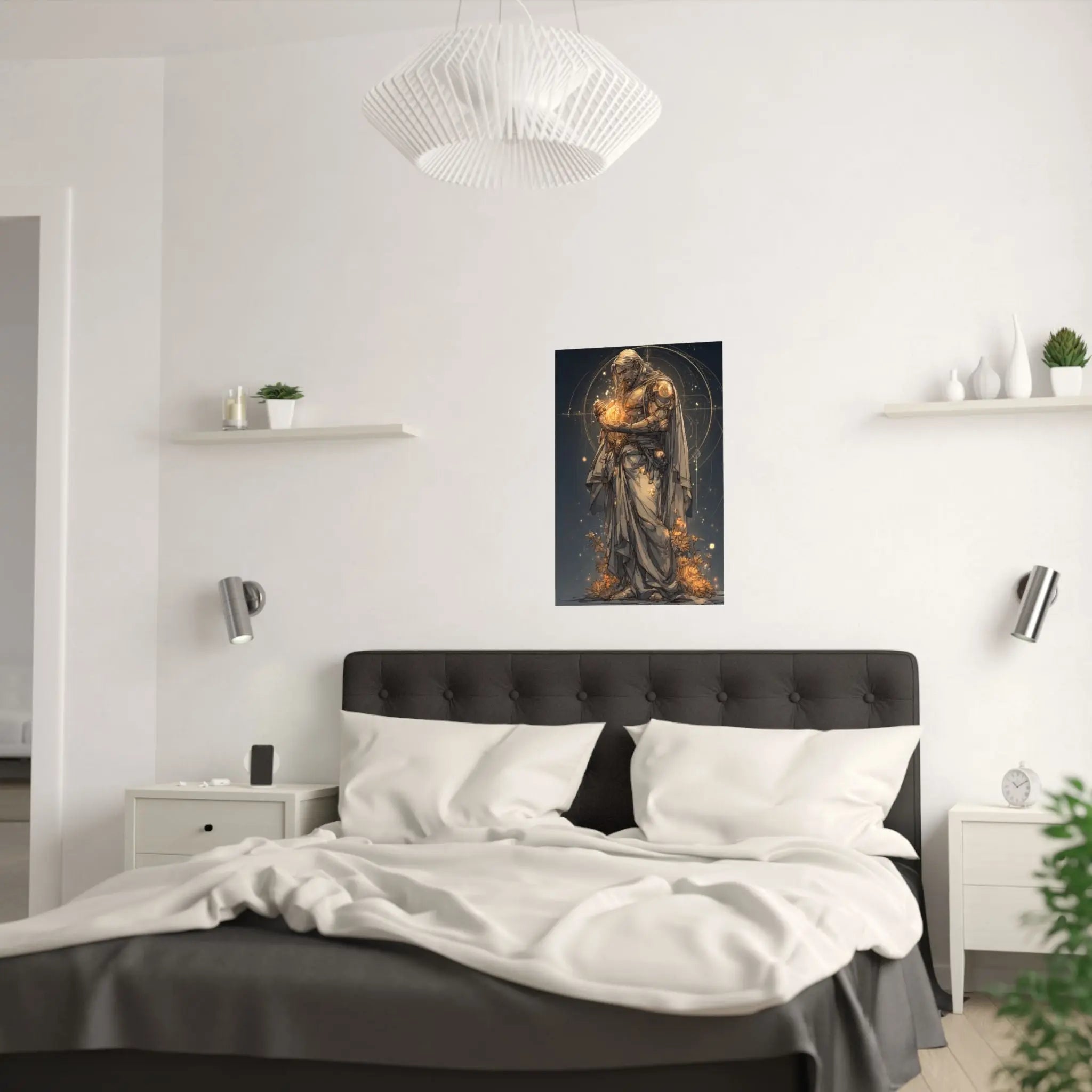 Satin Poster — Golden Guardian Art Print Printify