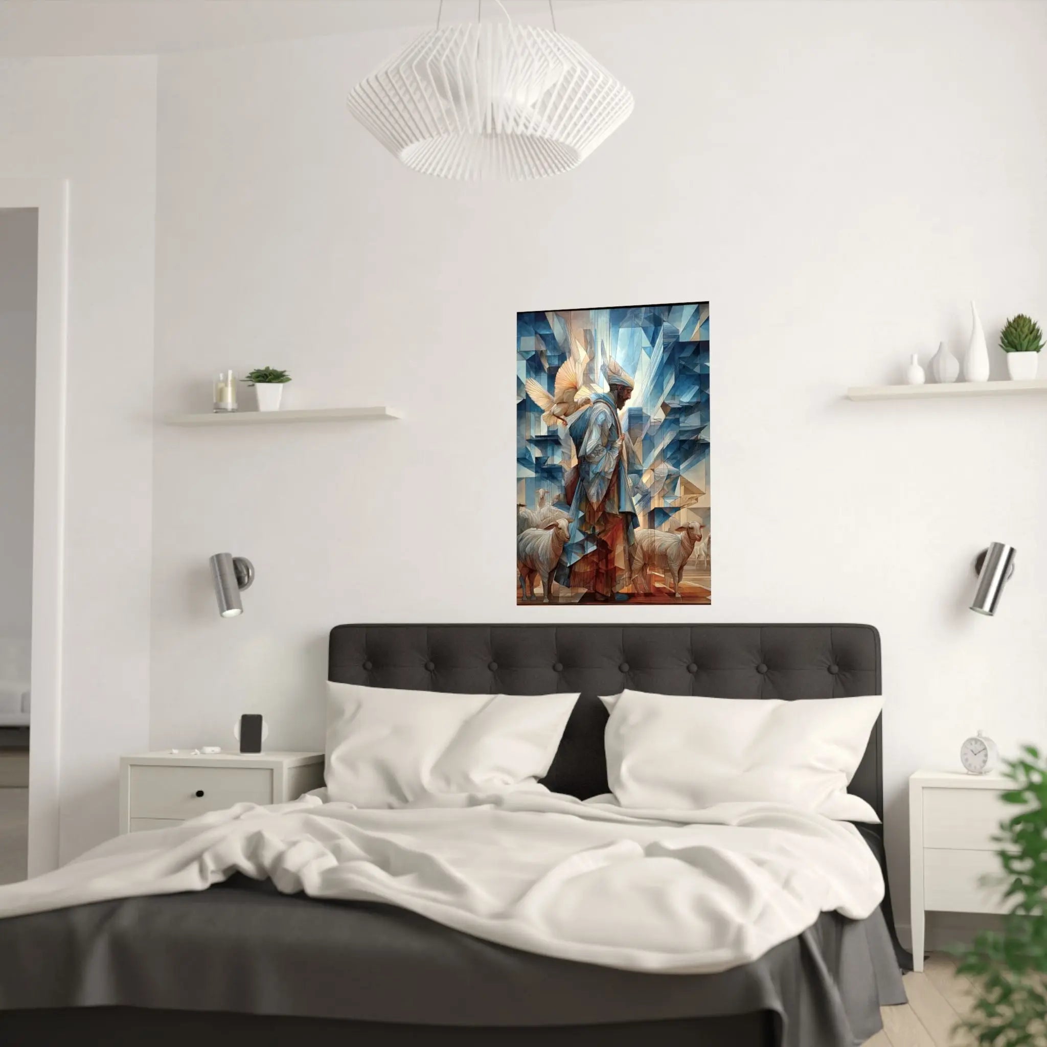 Satin Poster — Guardian Shepherd Art Print (210gsm) Printify