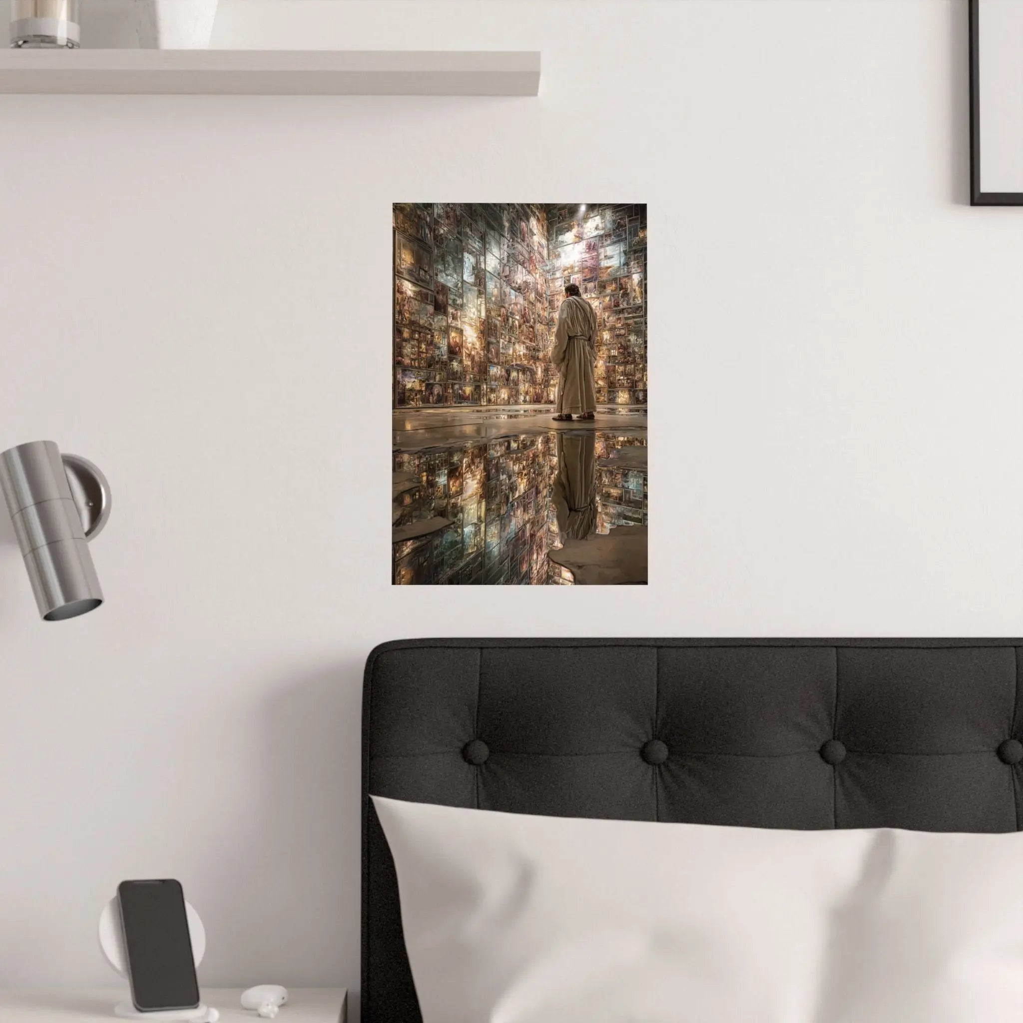 Dreamscape Reflection Satin Poster — Surreal Gallery Wall Art Printify