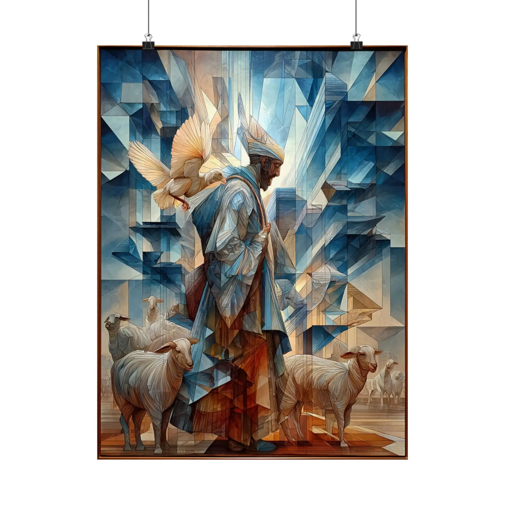 Satin Poster — Guardian Shepherd Art Print (210gsm) Printify