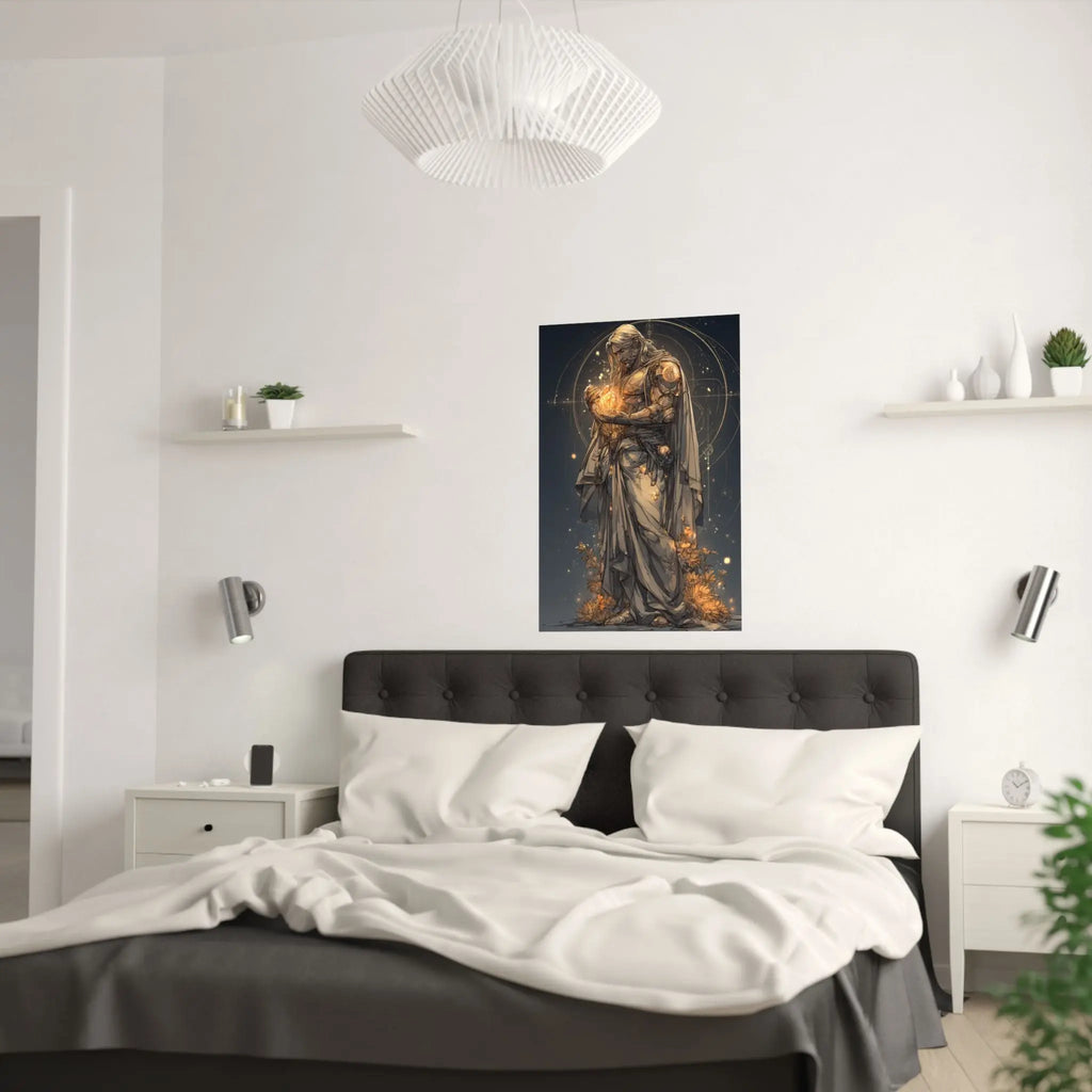 Satin Poster — Golden Guardian Art Print Printify
