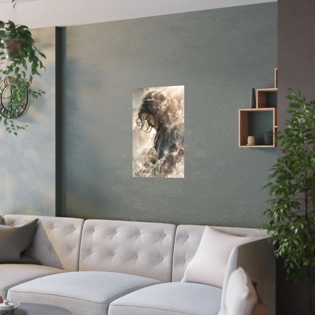 Satin Poster — Moody Portrait Art Print (210gsm) Printify