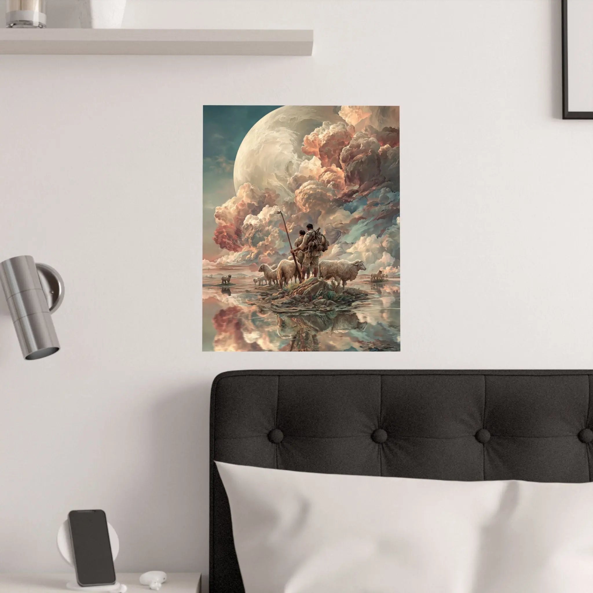 Satin Poster — Shepherd & Flock Moonlit Fantasy Print (210gsm) Printify