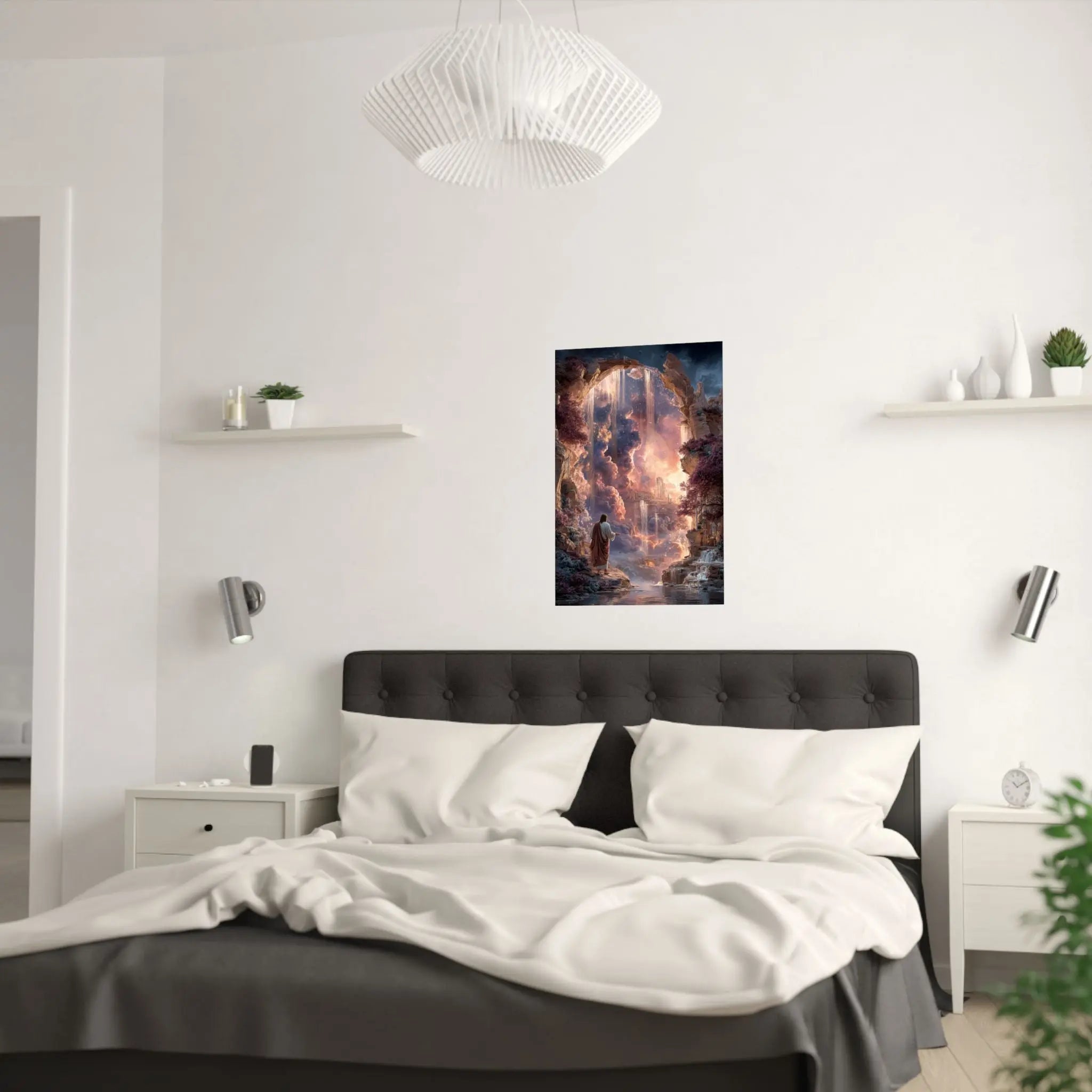Heavenly Gateway Satin Poster Printify