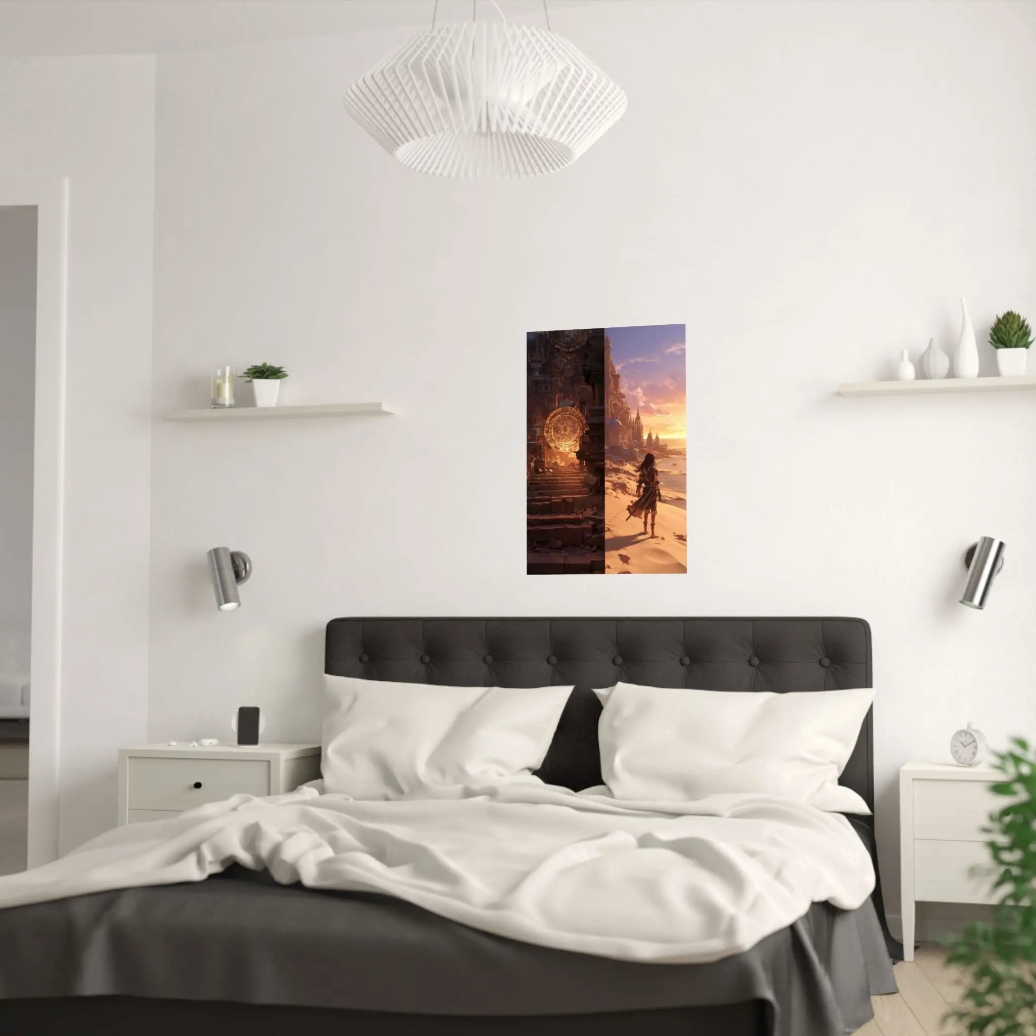 Satin Poster — Wise And Foolish Builders Fantasy Sunset Print (210gsm) Printify