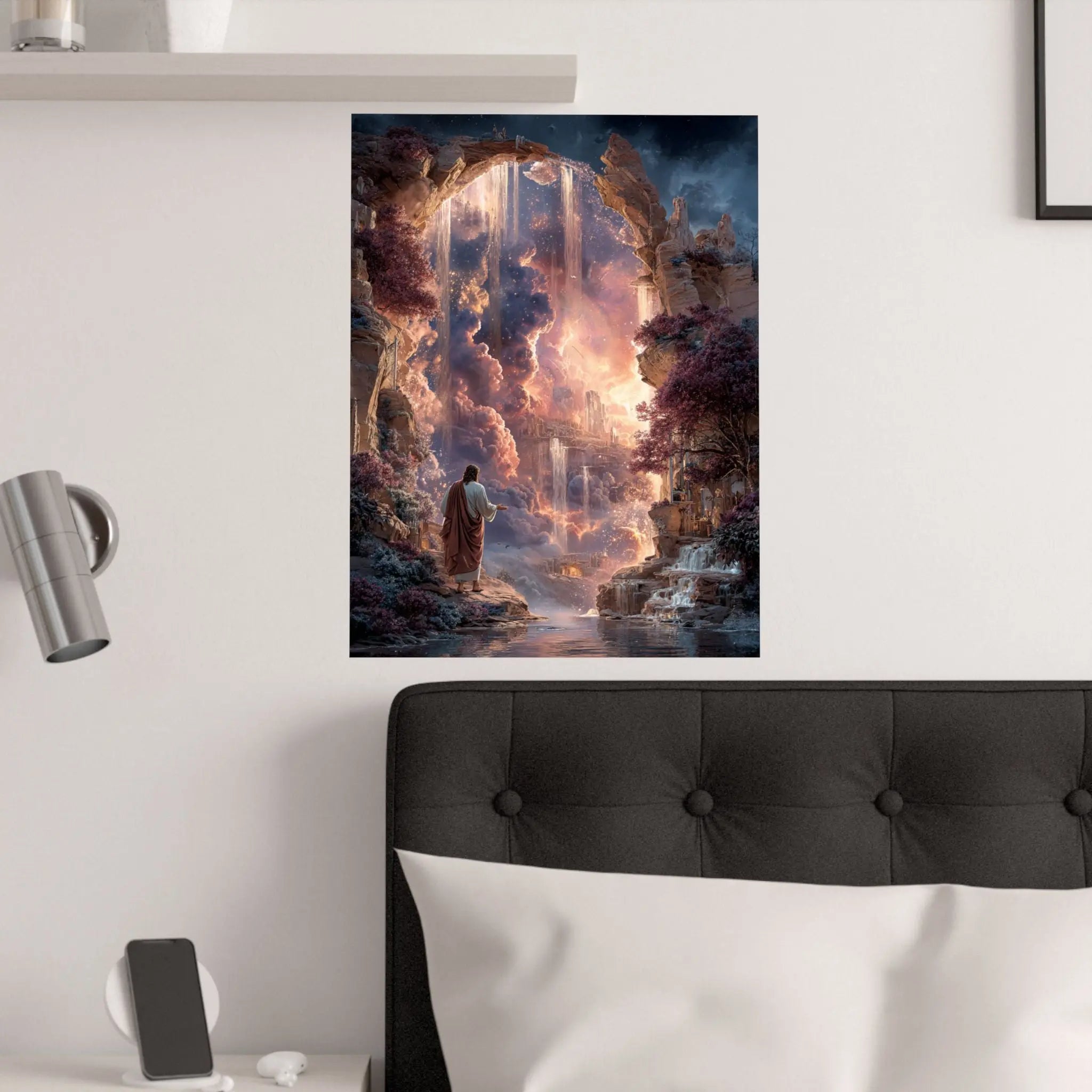 Heavenly Gateway Satin Poster Printify