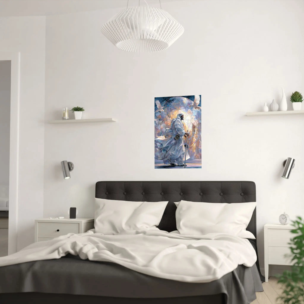 Satin Poster — Majestic Guardian in Light (Satin 210gsm) Printify