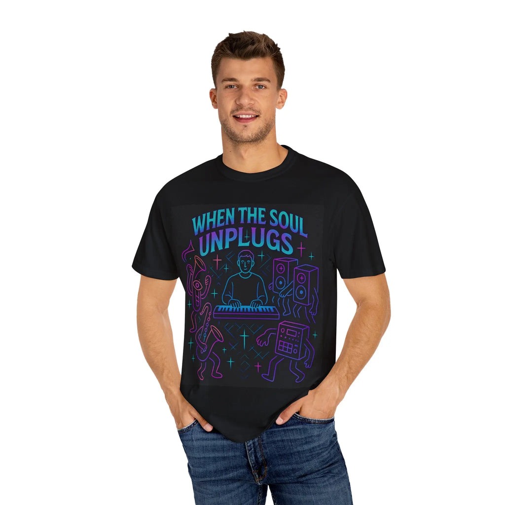 Soulful Groove Unisex Tee – 'When the Soul Unplugs' Printify