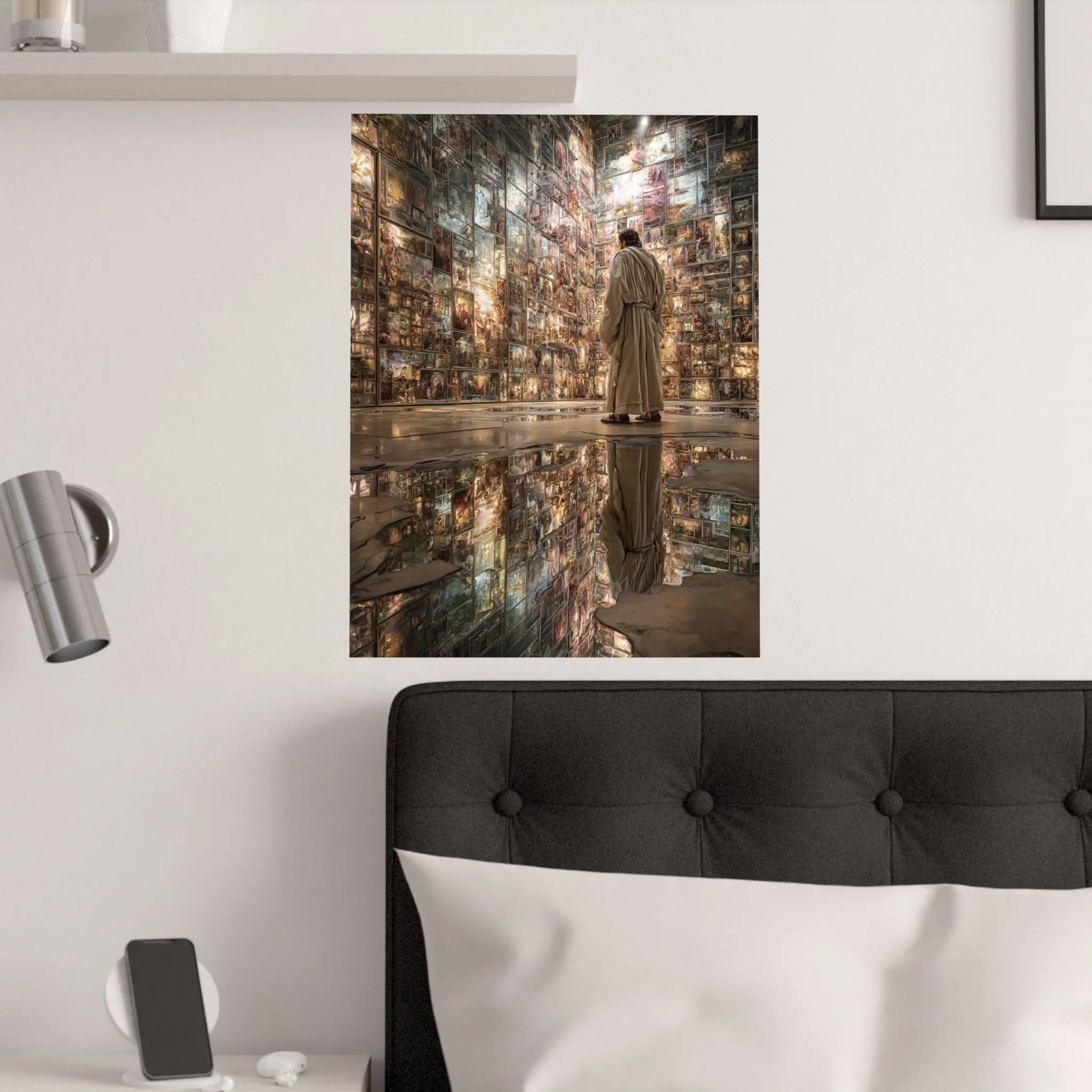 Dreamscape Reflection Satin Poster — Surreal Gallery Wall Art Printify